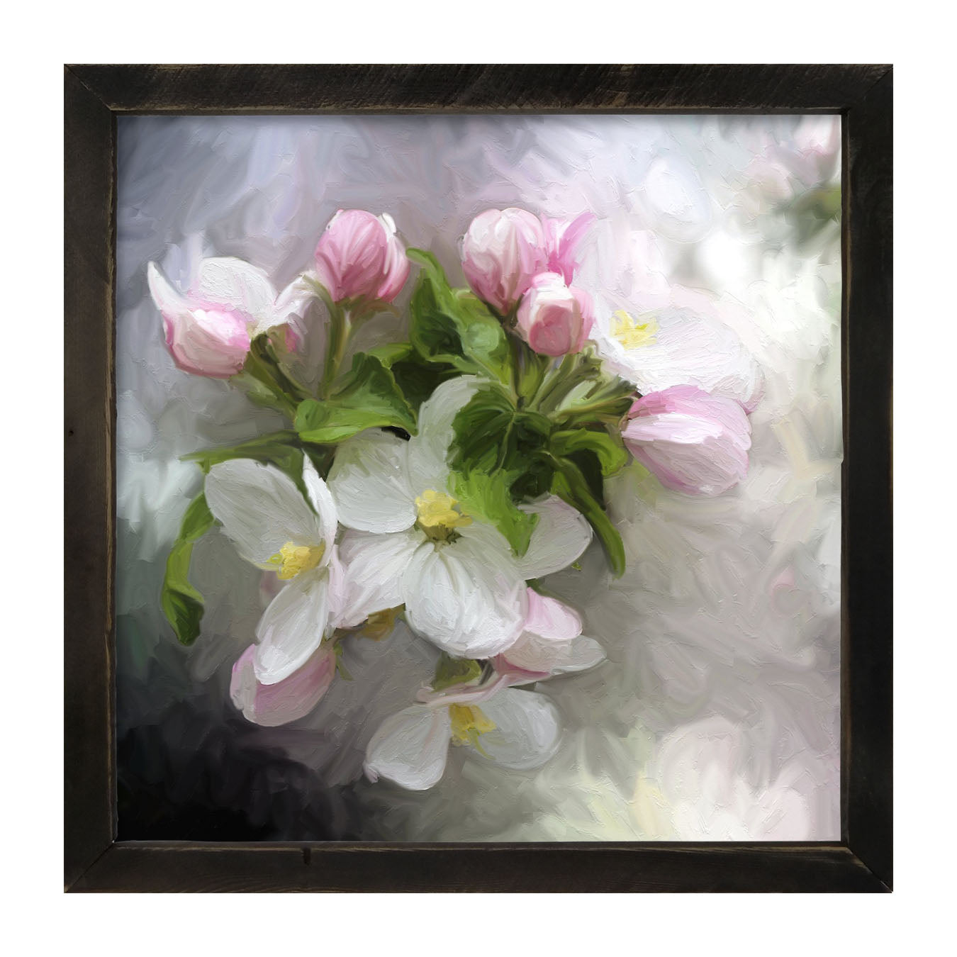 White and Pink Blooms- Framed art