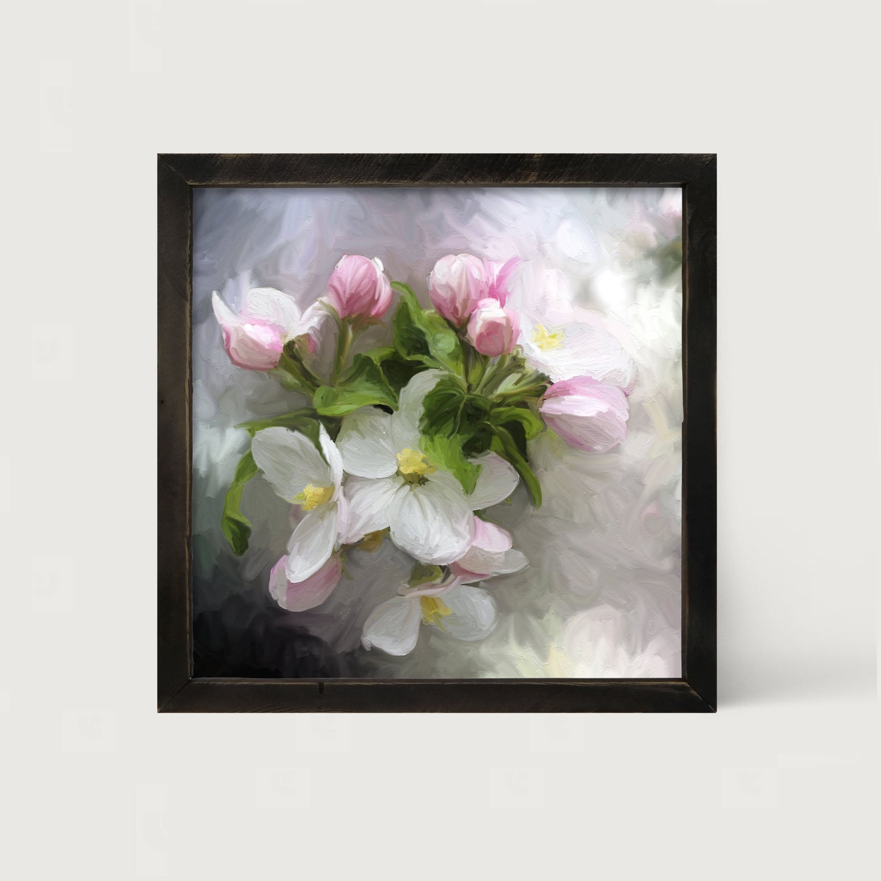 White and Pink Blooms- Framed art