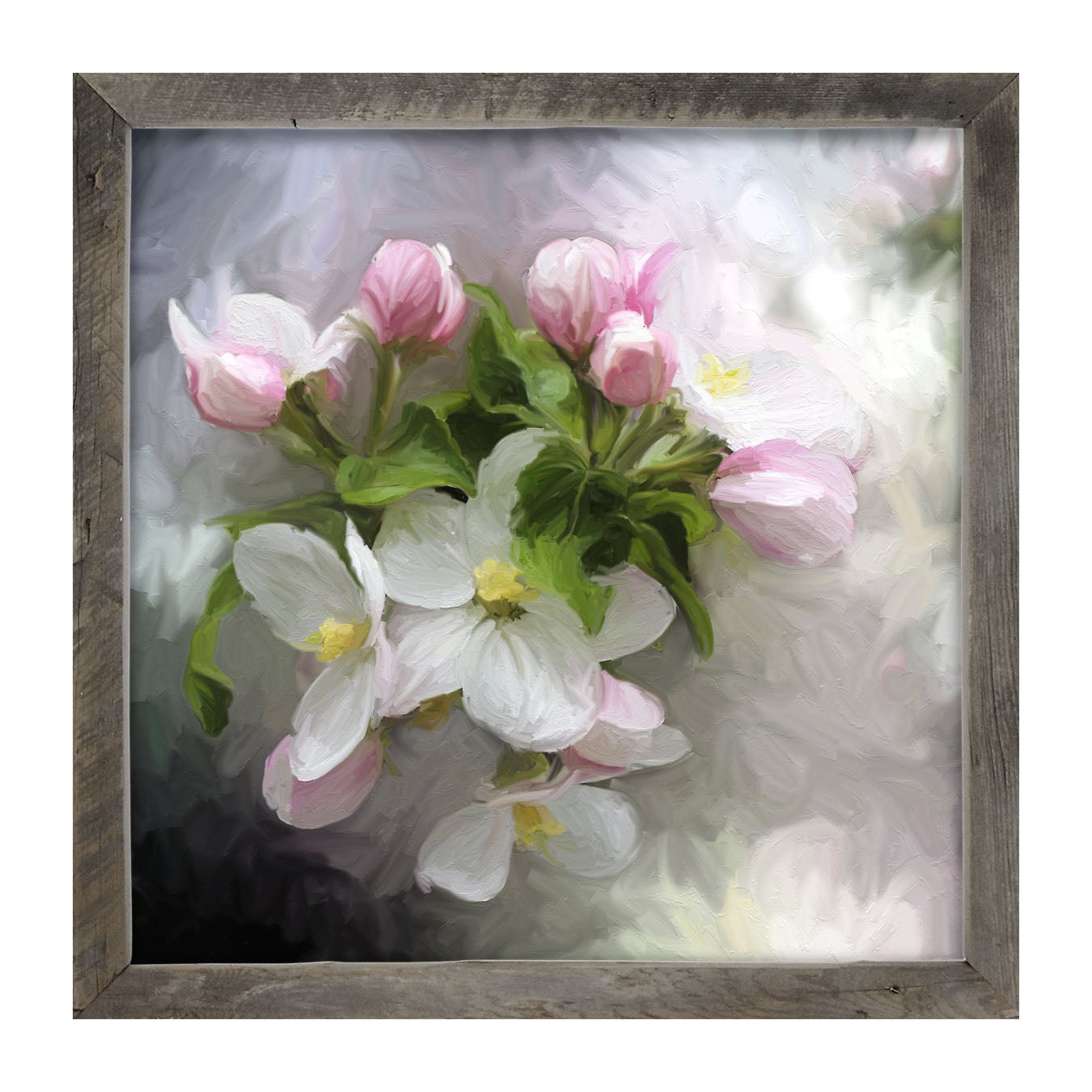 White and Pink Blooms- Framed art