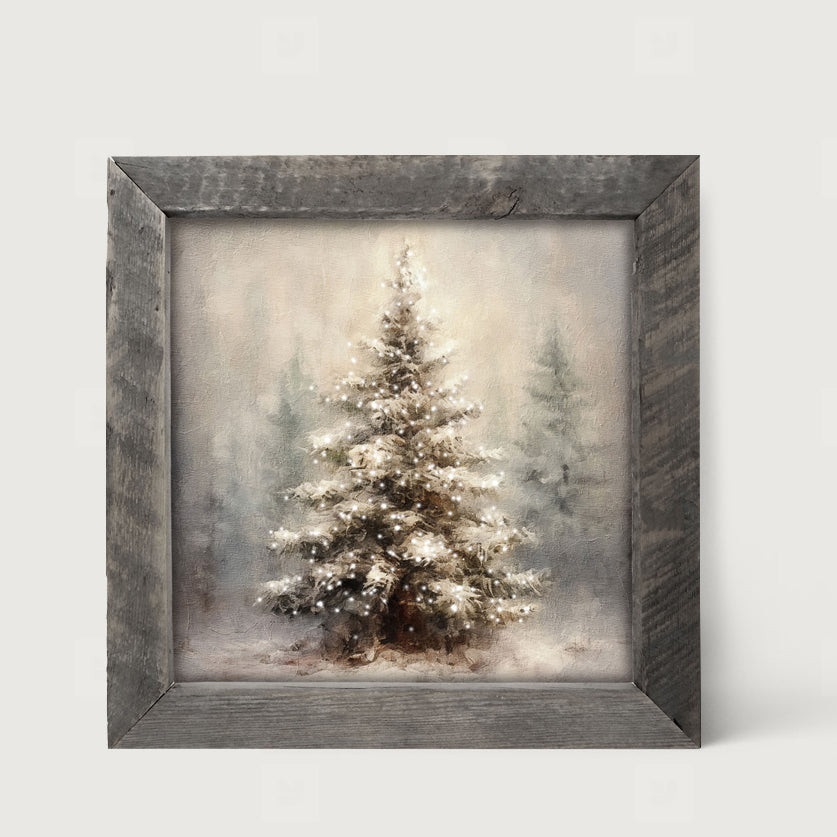 Painted-Lights Conifer - Framed art