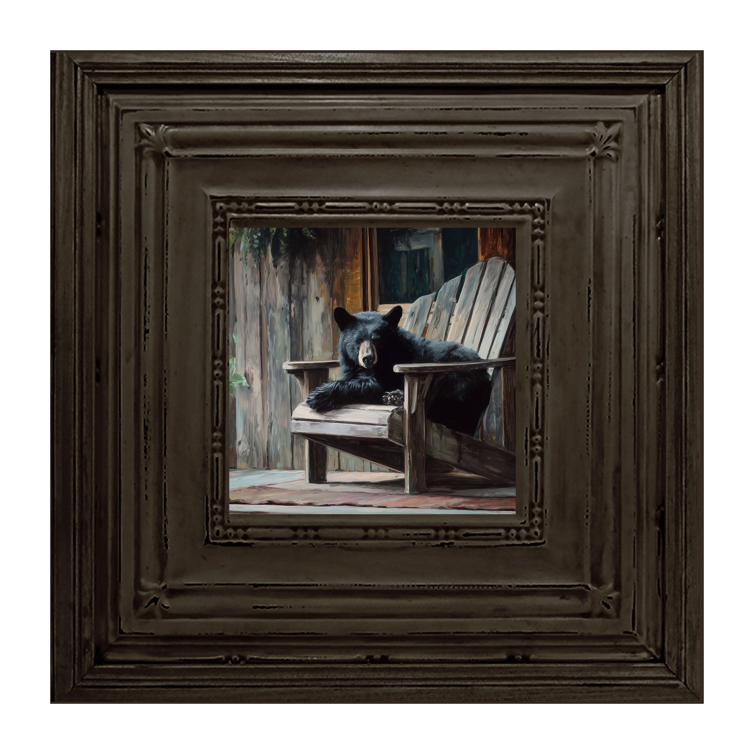 Adirondack Chair with Black Bear