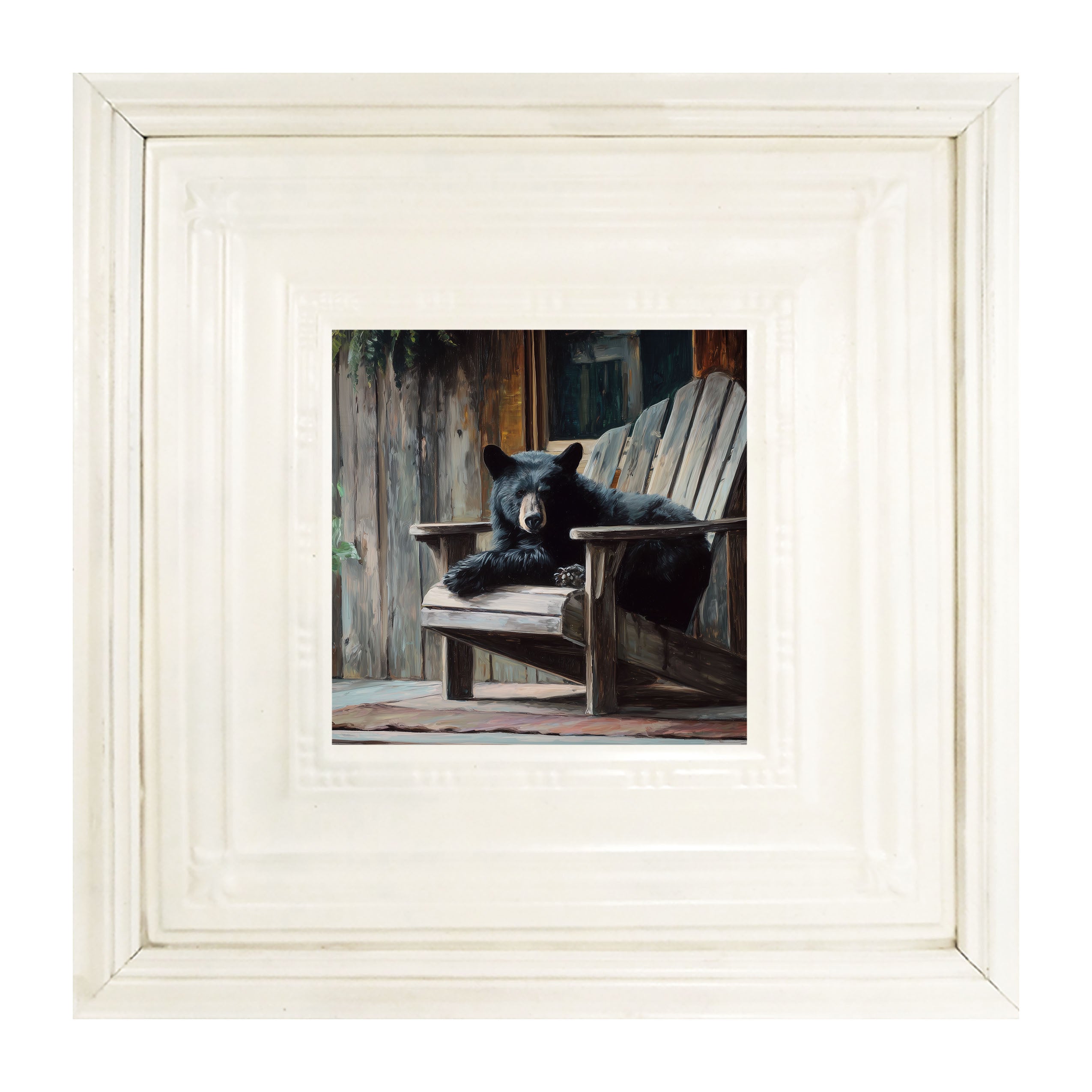 Adirondack Chair with Black Bear