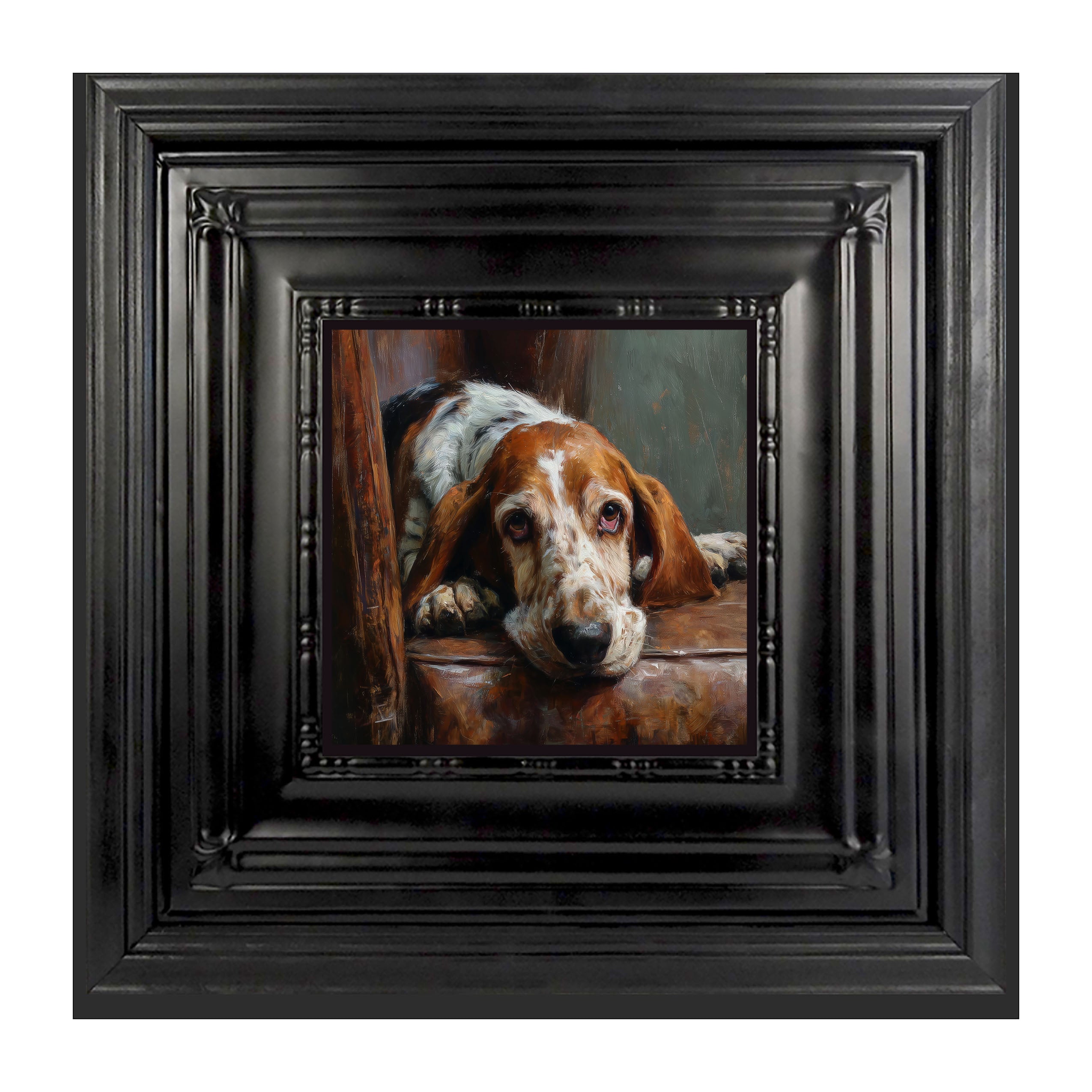 Armchair with Basset Hound