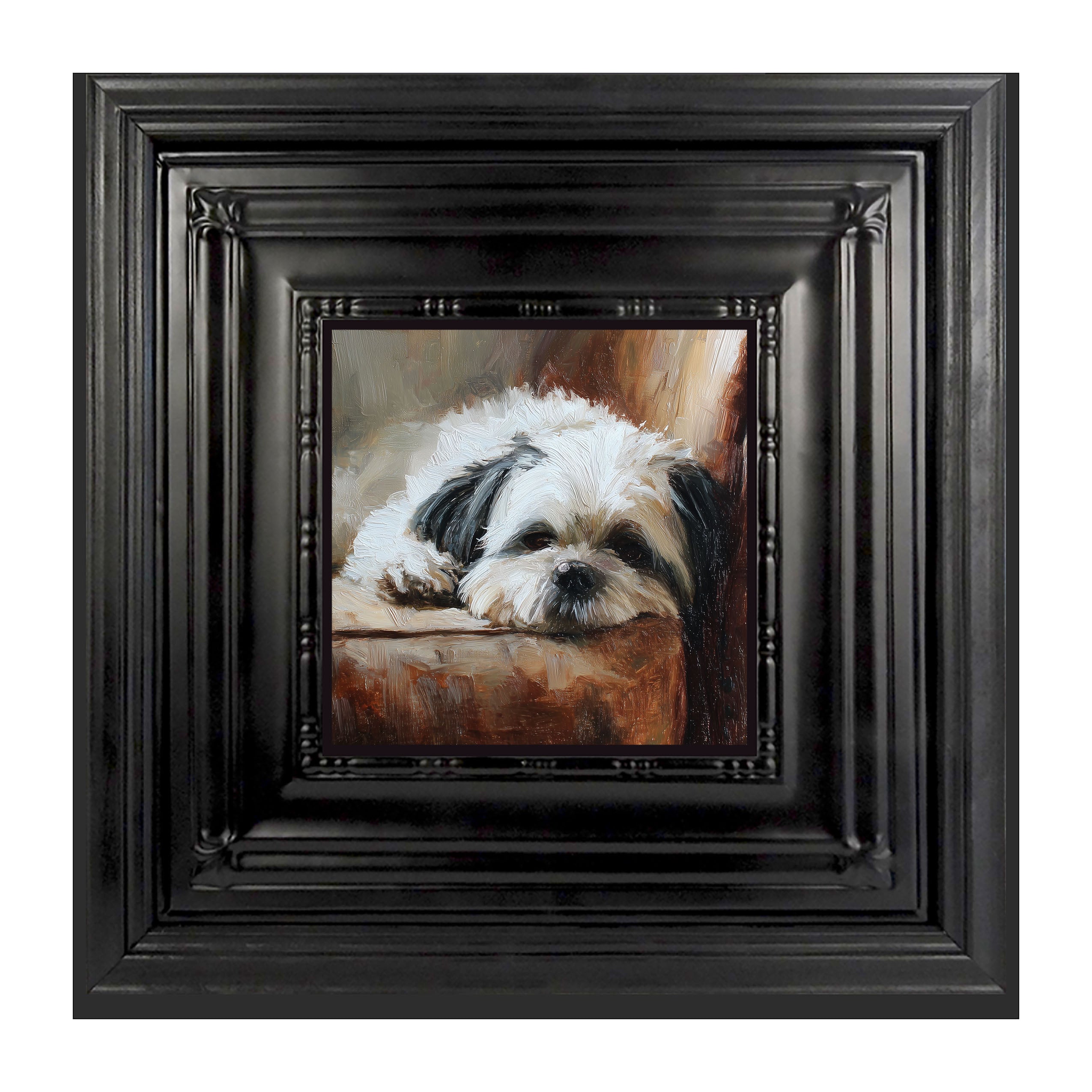 Armchair with Shih Tzu Dog