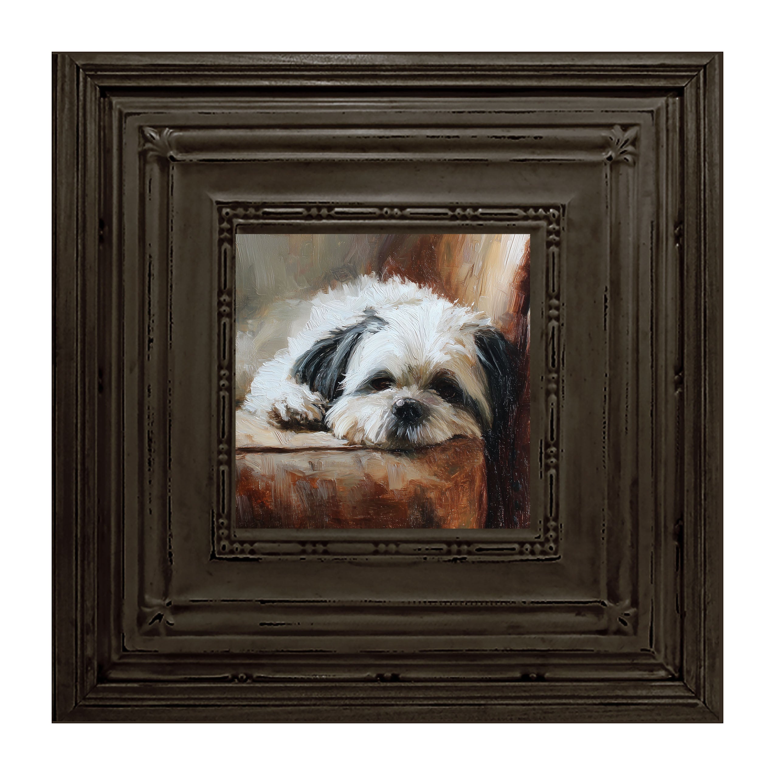 Armchair with Shih Tzu Dog