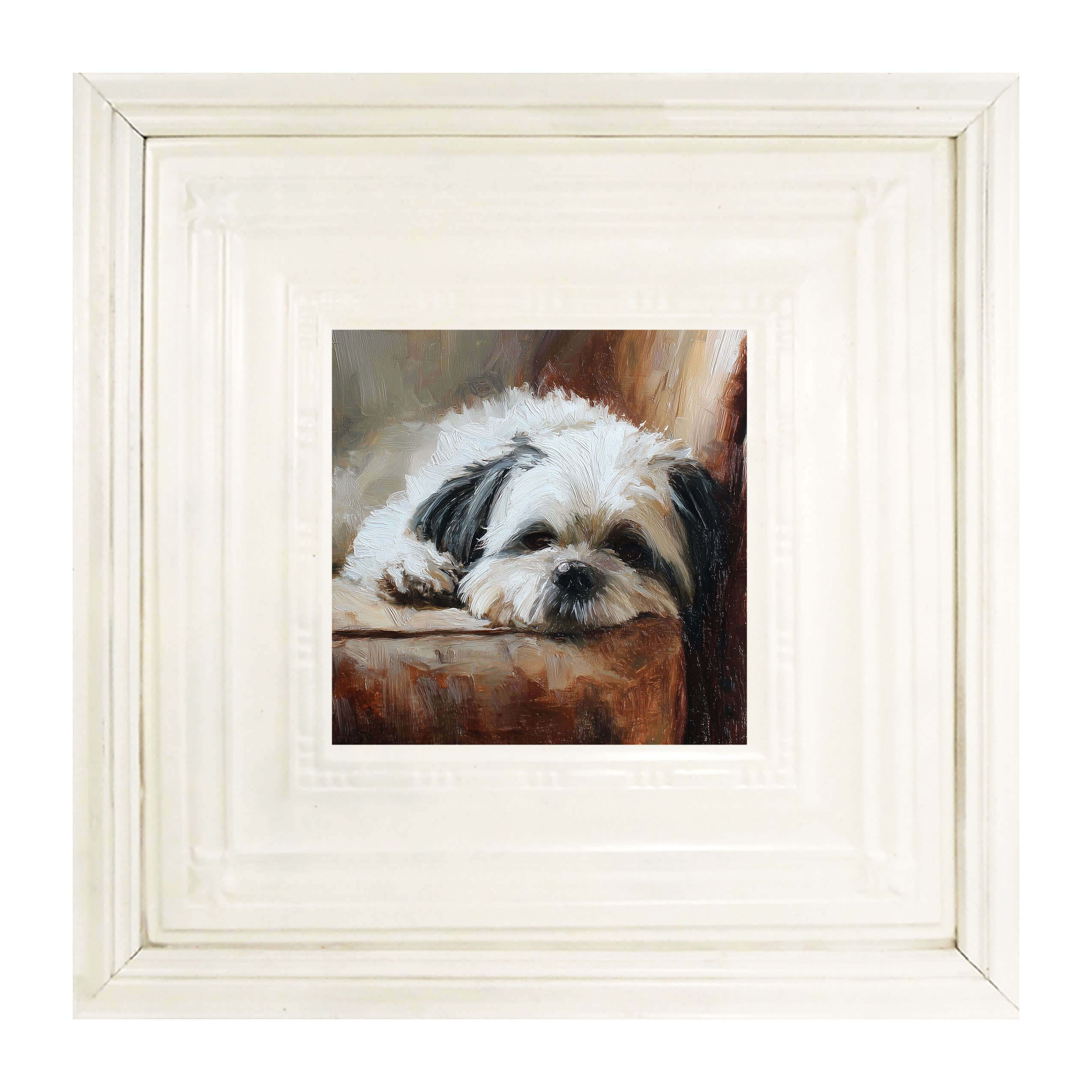 Armchair with Shih Tzu Dog