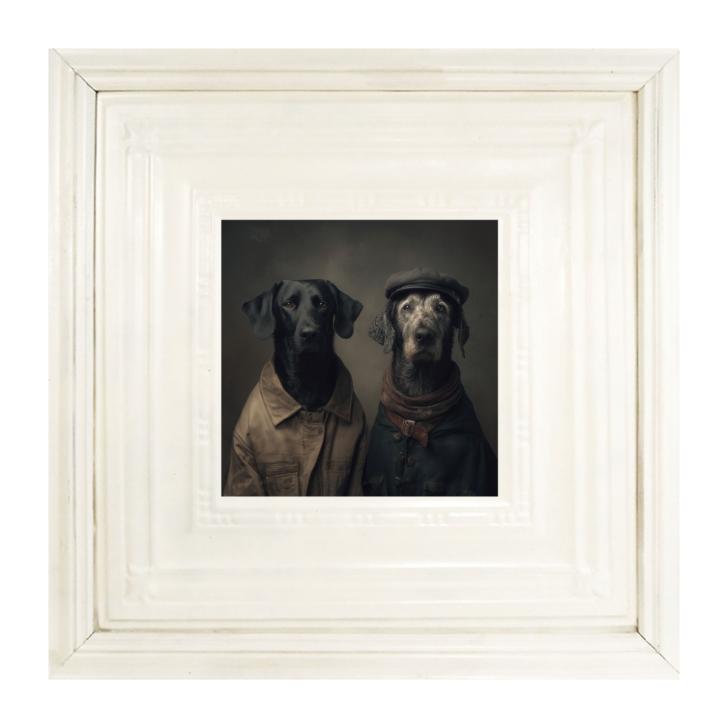 Portrait of Dogs in Coats