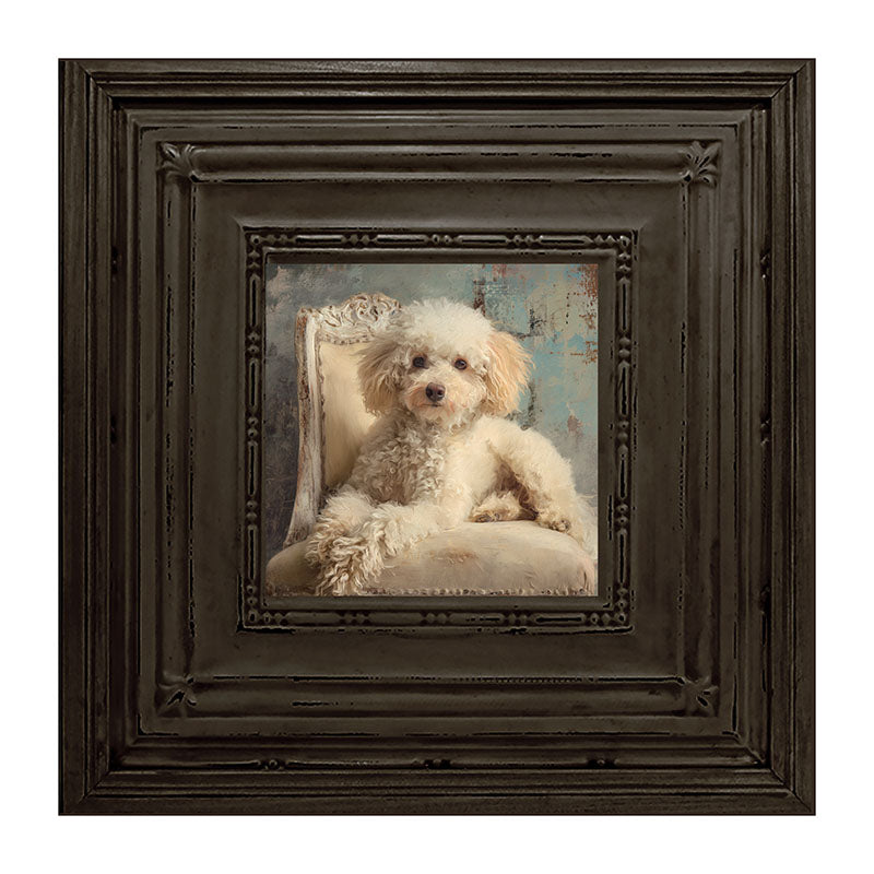 Armchair with Toy Poodle Dog