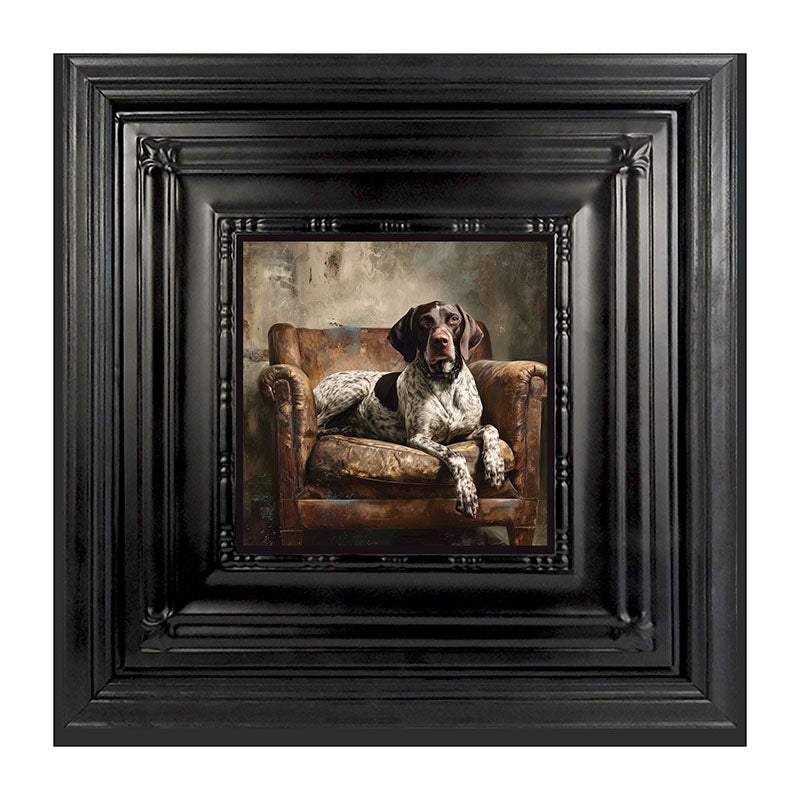 Armchair with American Pointer Dog