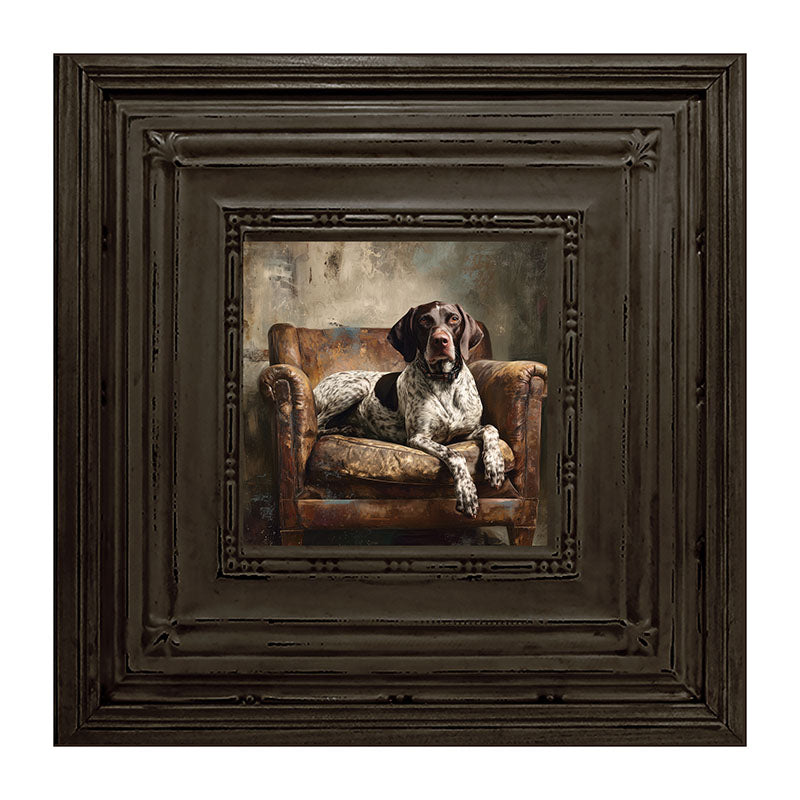 Armchair with American Pointer Dog