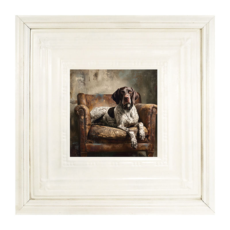 Armchair with American Pointer Dog