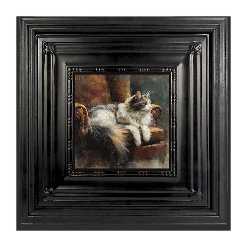 Armchair with Long Haired Cat