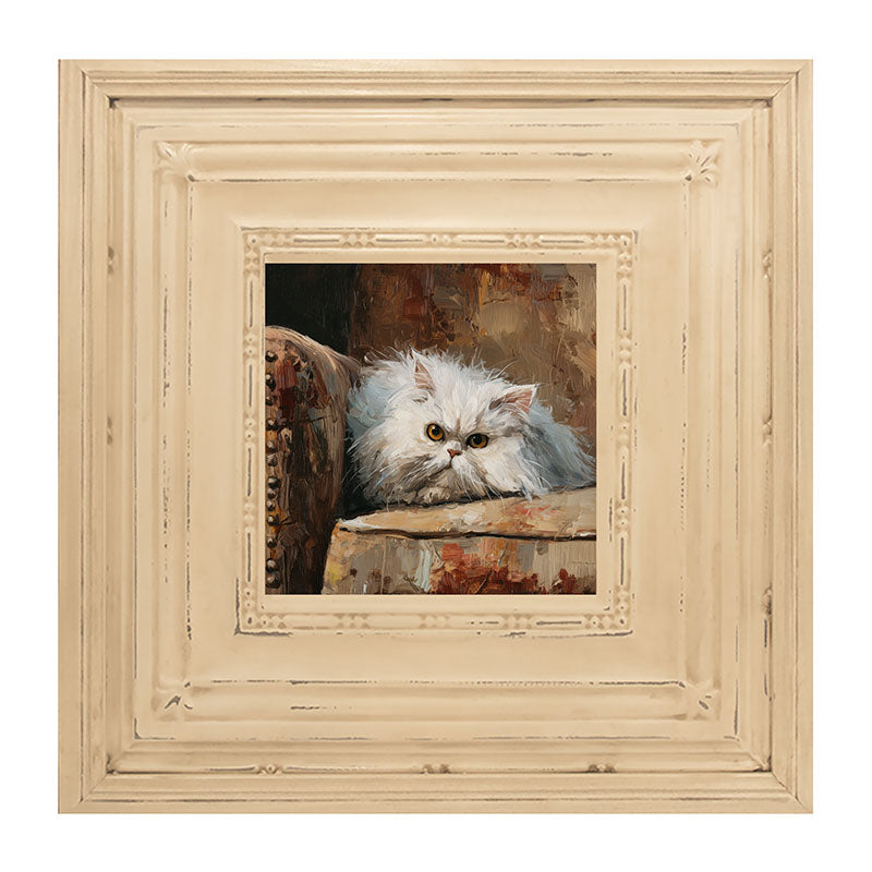 Armchair with Persian Cat Resting
