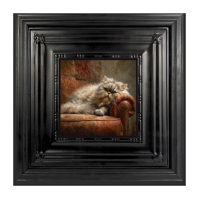 Armchair with Lounging Persian Cat