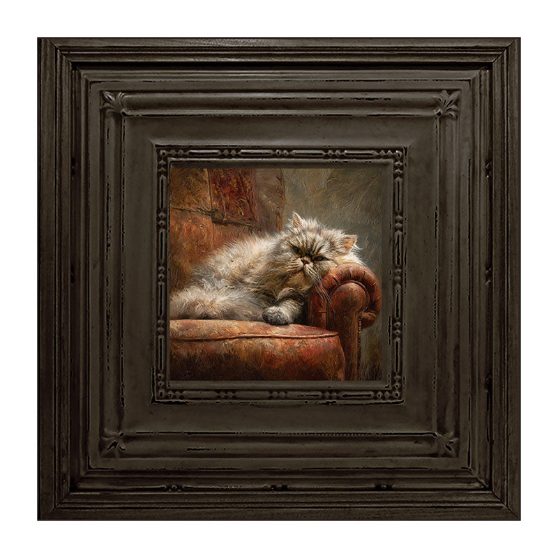 Armchair with Lounging Persian Cat