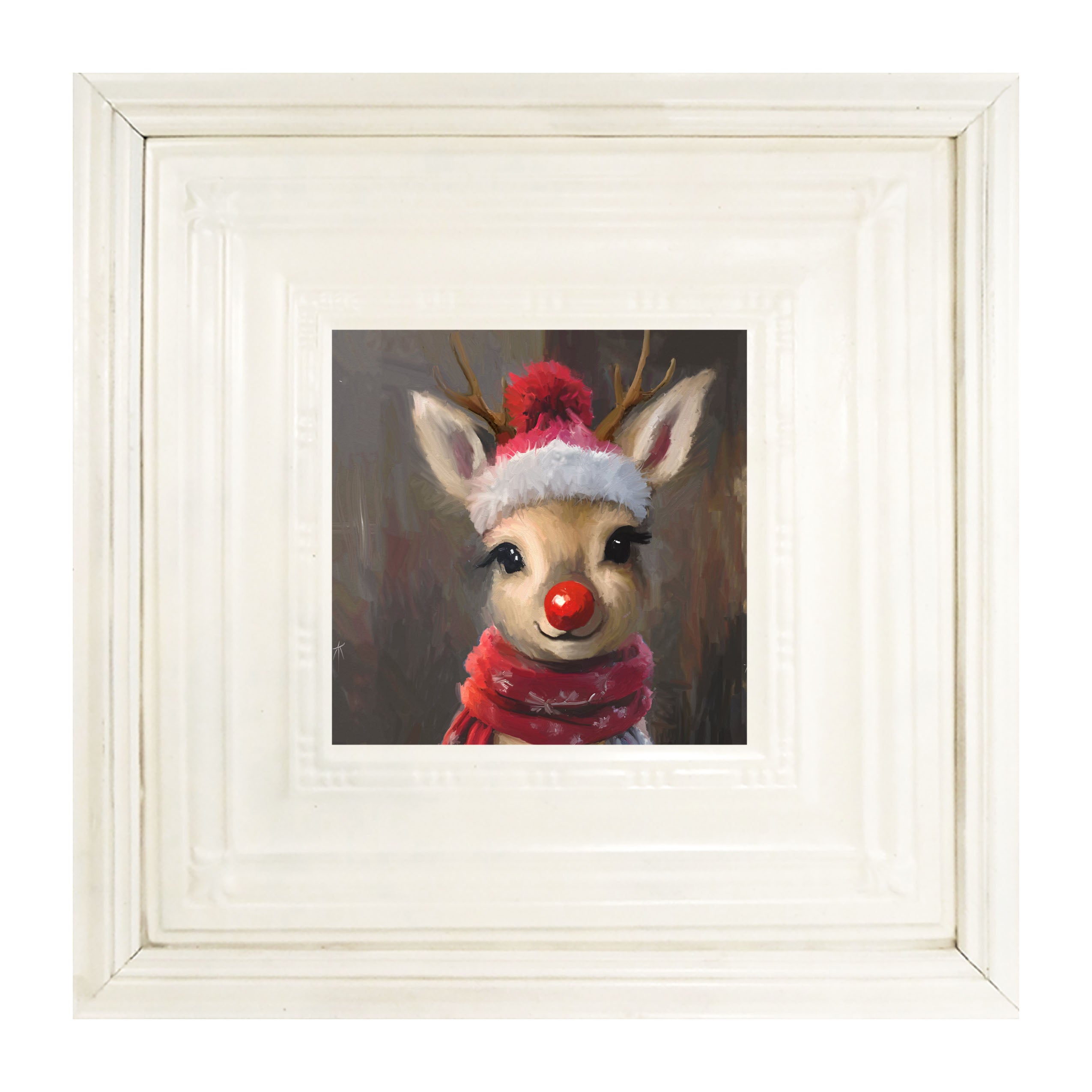 The red nosed reindeer in winter