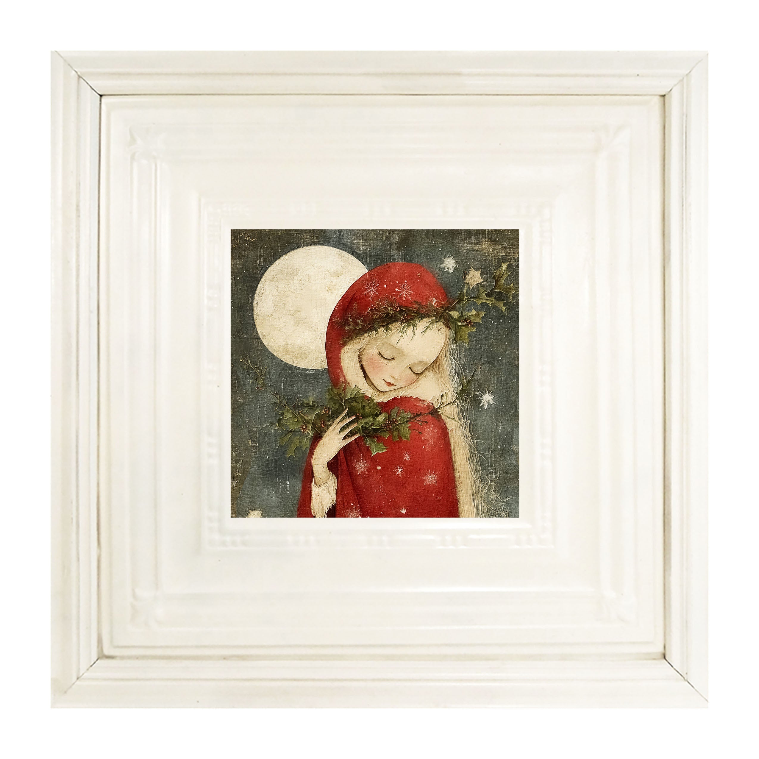 Christmas Girl with Pine
