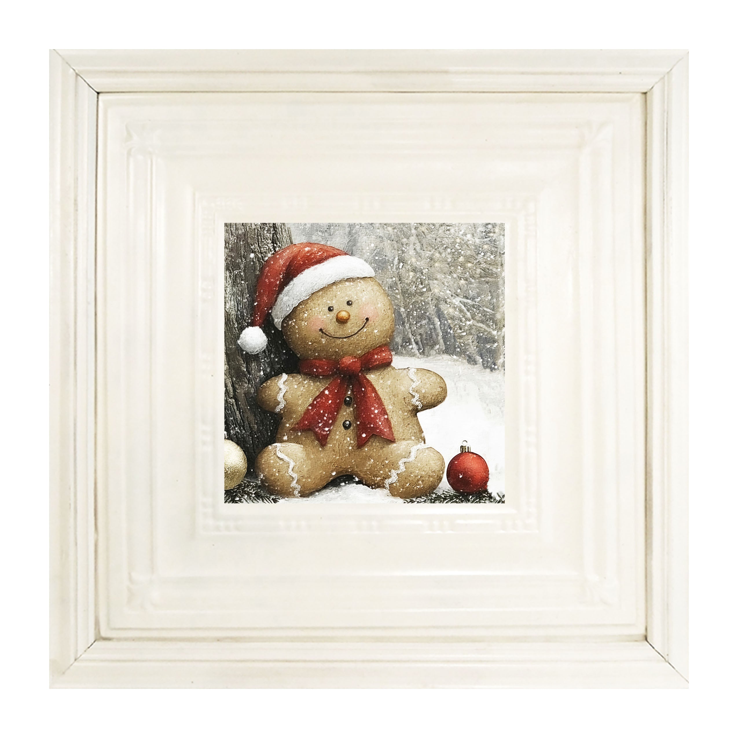 Snowy Gingerbread Man