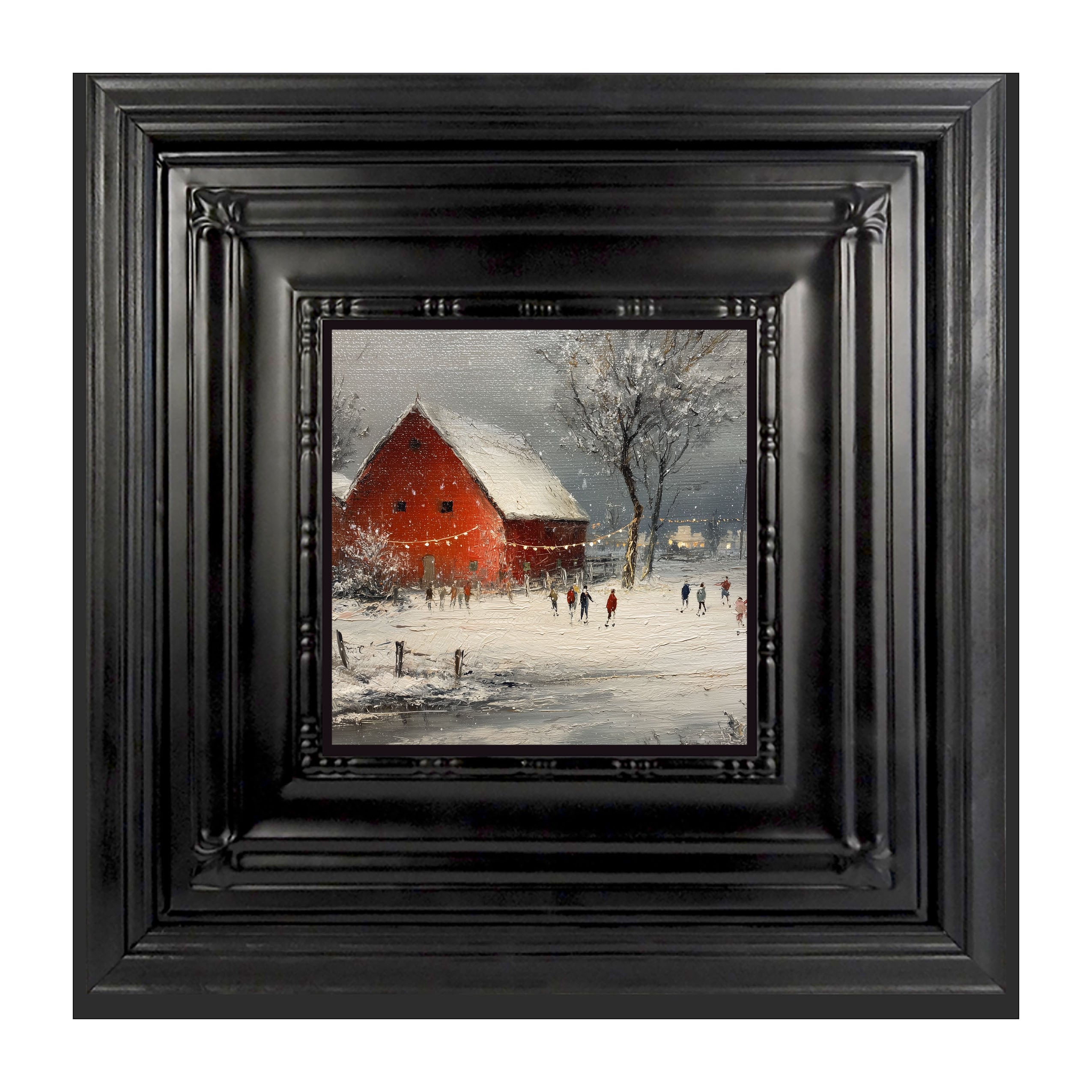 Children Skating at the Red Barn