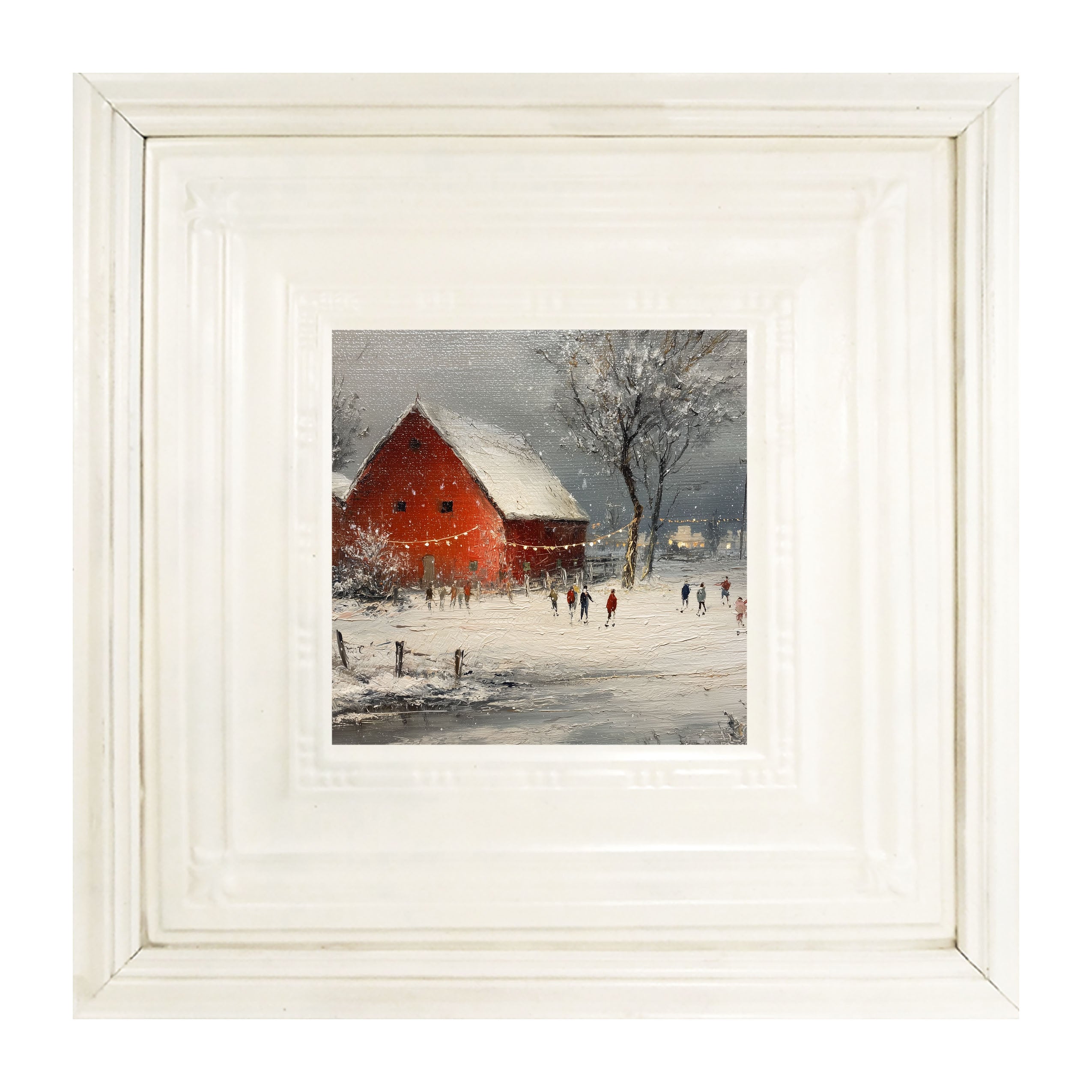 Children Skating at the Red Barn