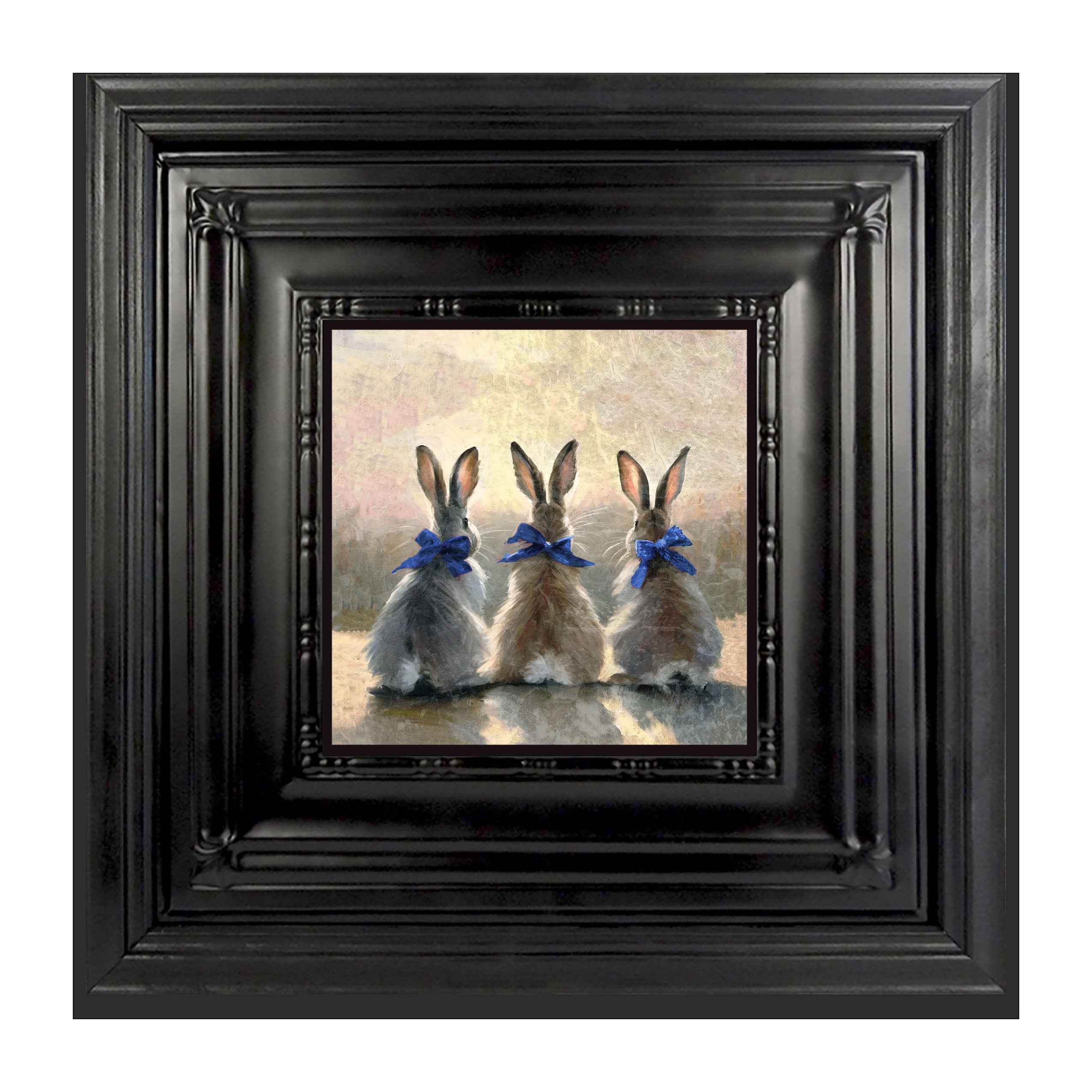 Bunnies with Blue Bows