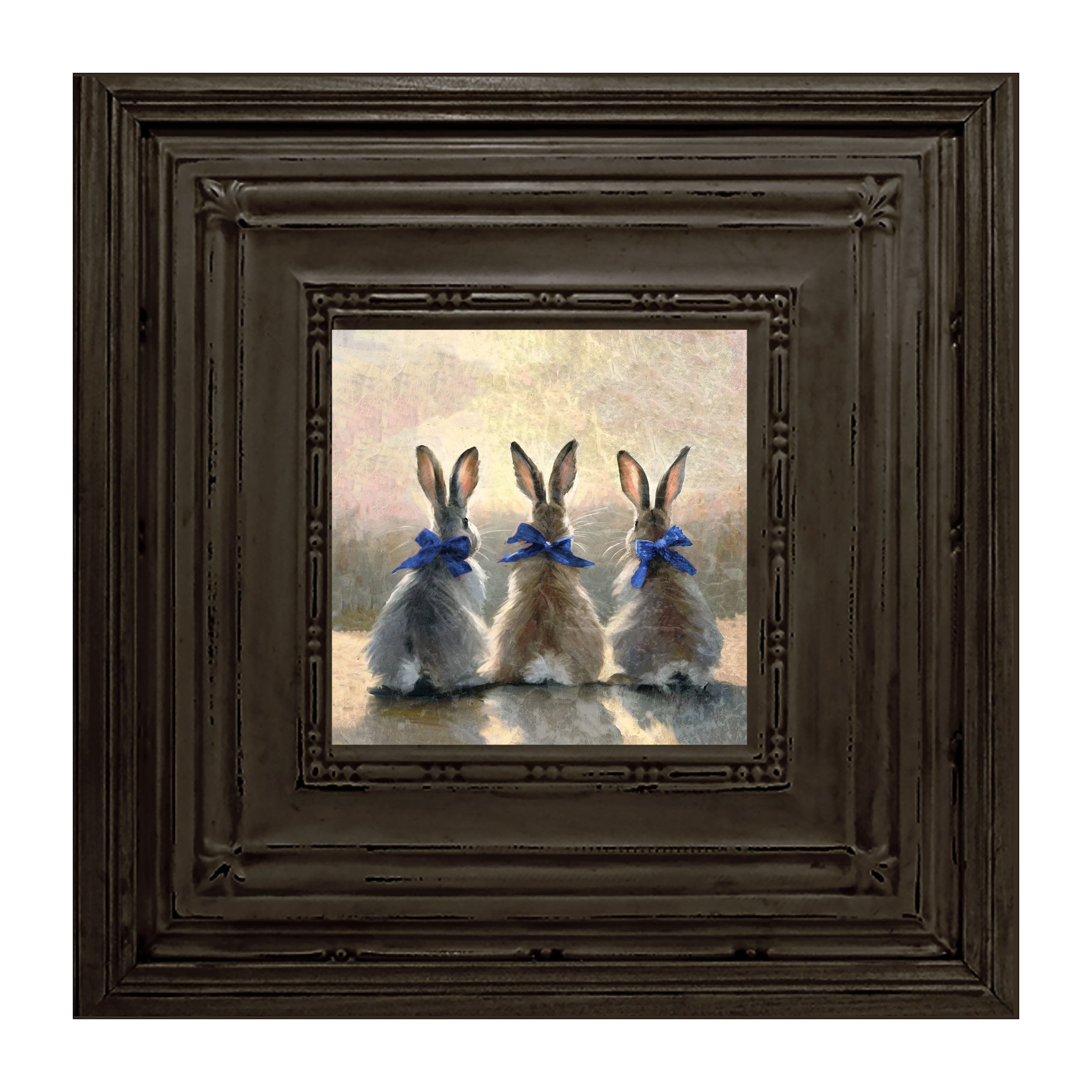 Bunnies with Blue Bows