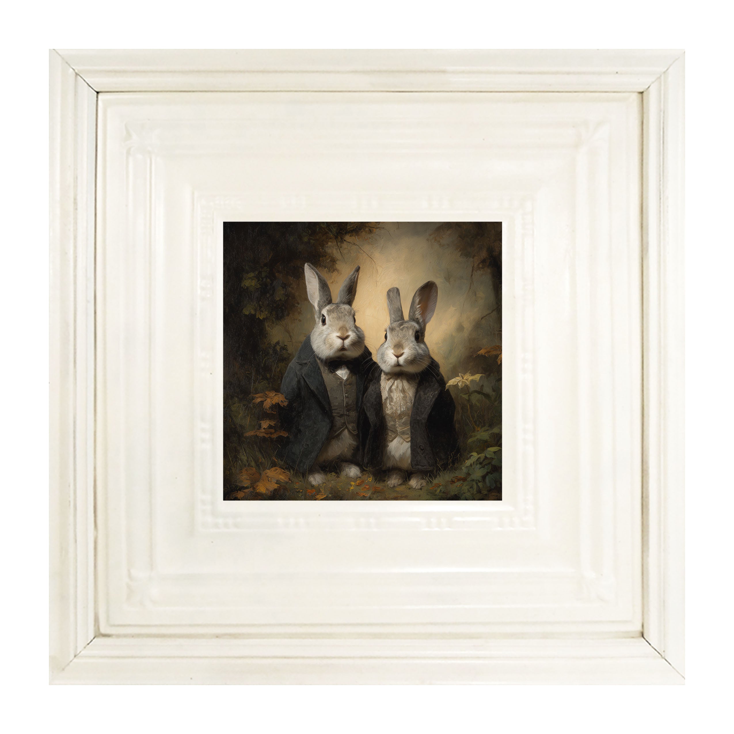Bunnies Posing in Coats