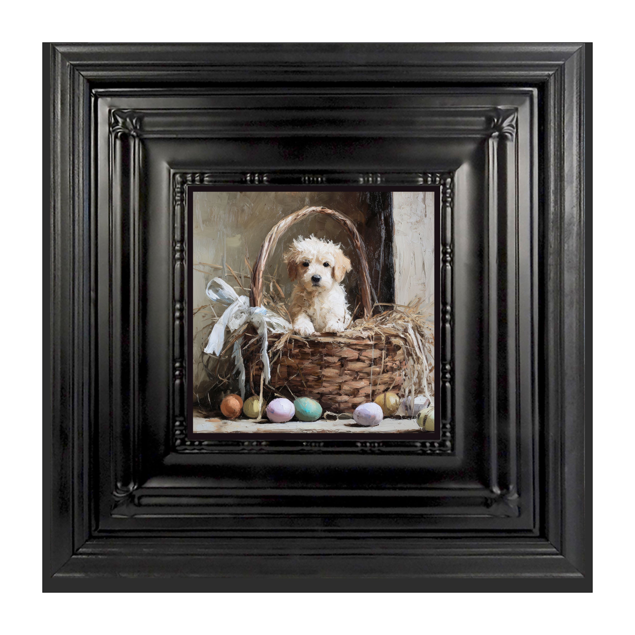 Easter Basket - Dog with Easter eggs