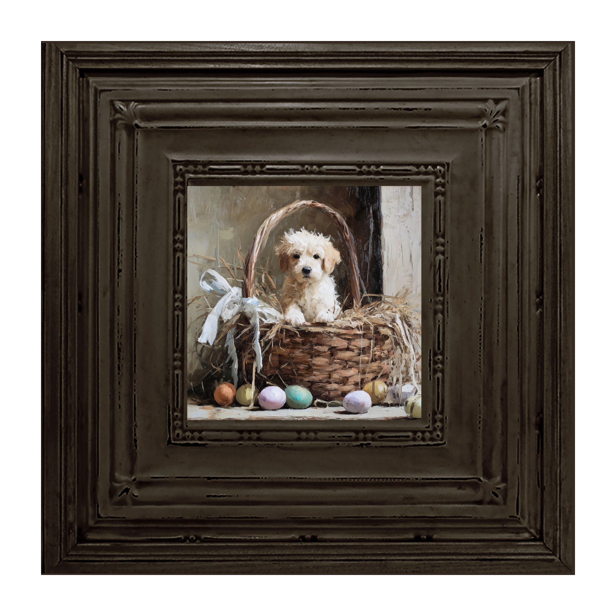 Easter Basket - Dog with Easter eggs