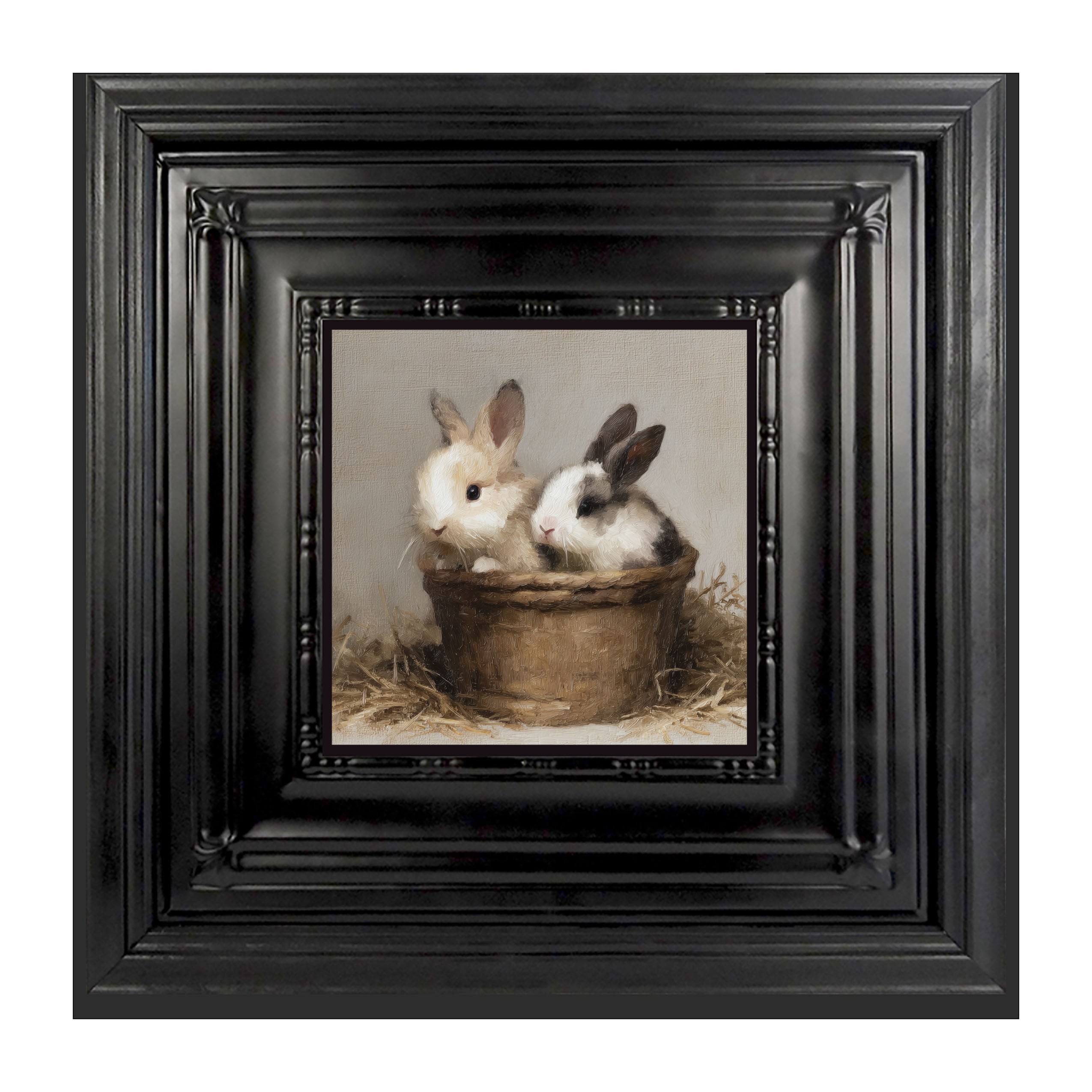 Easter Basket - Two Bunnies