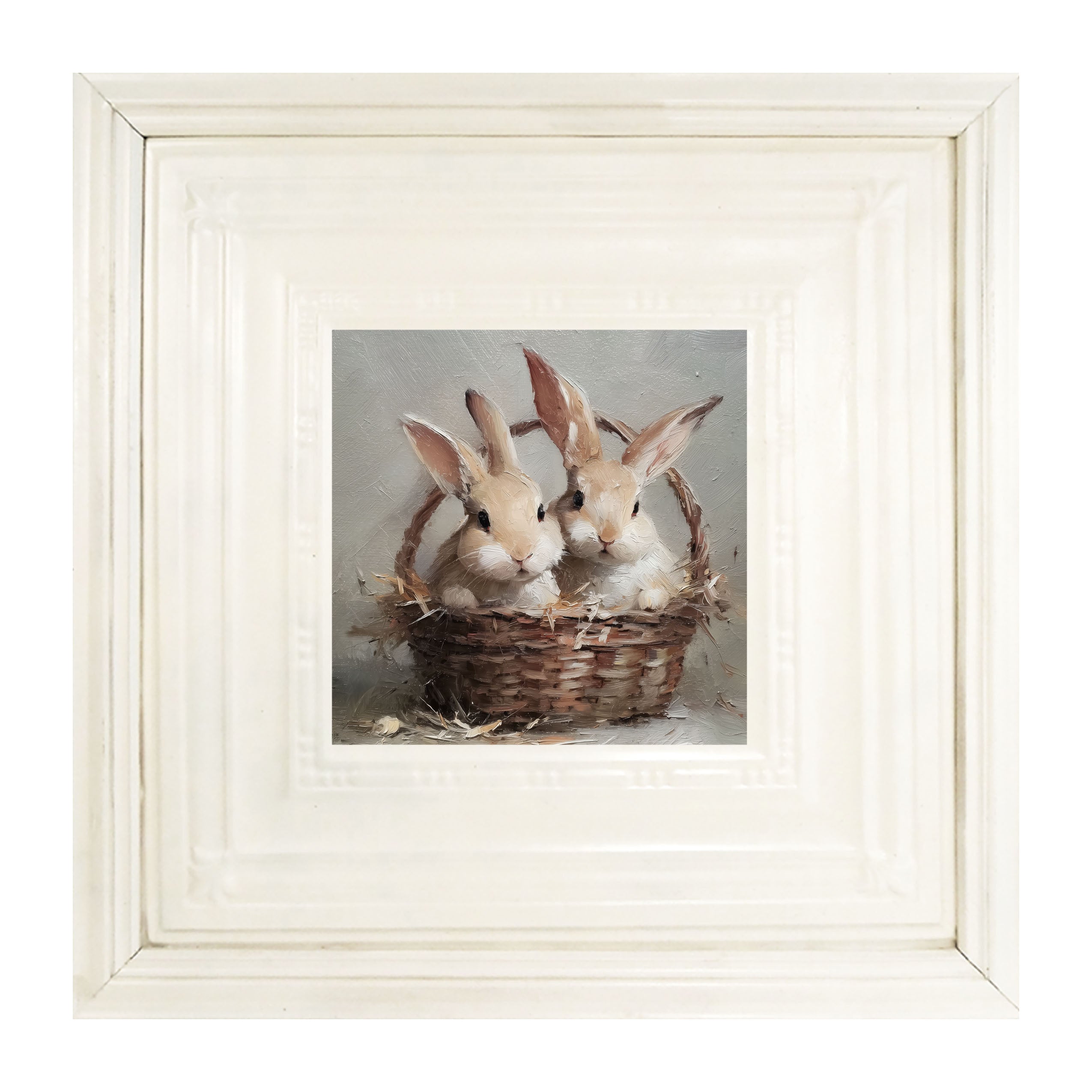 Easter Basket - Pair of Bunnies