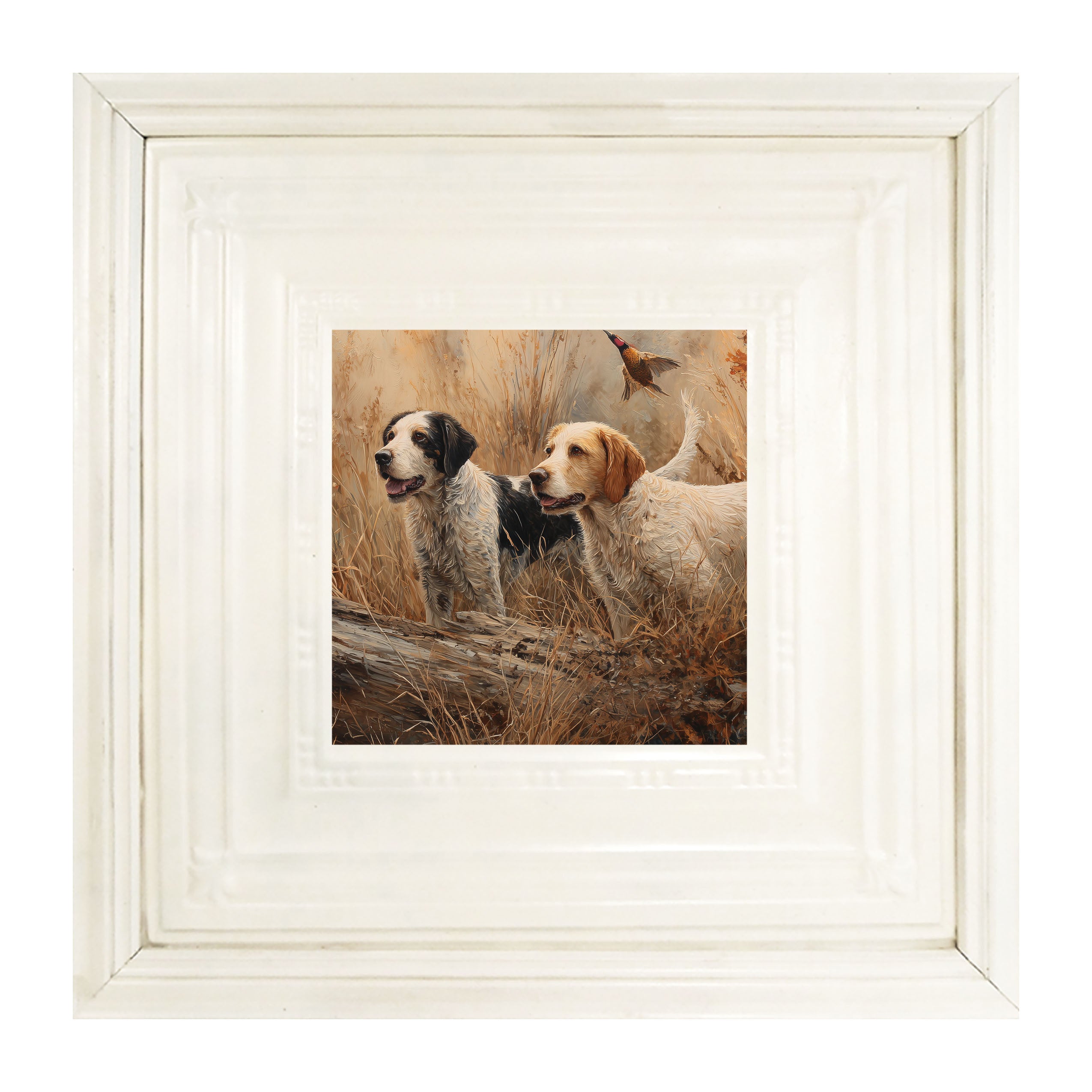 Hunting Season - Dogs near Log