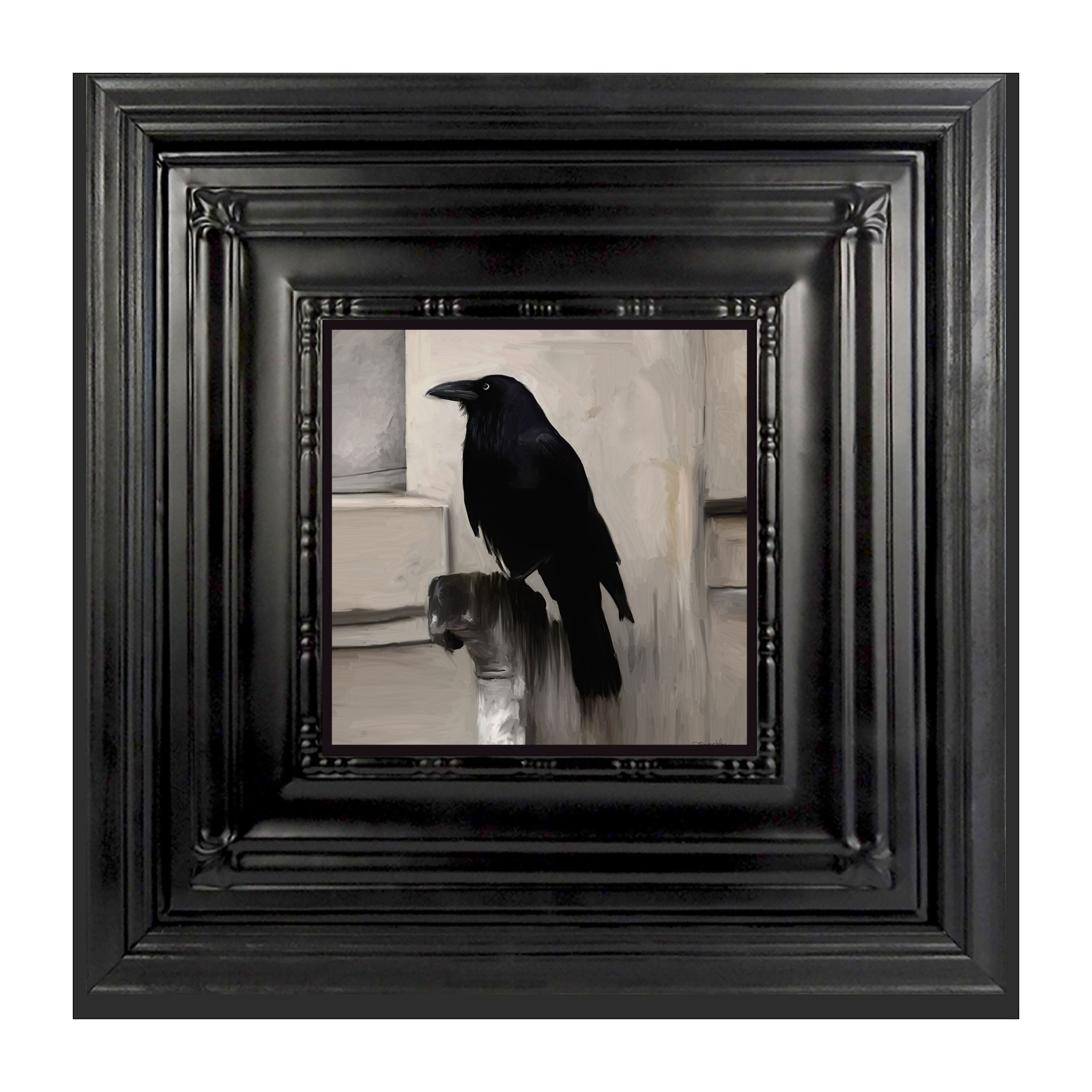 Perched Raven