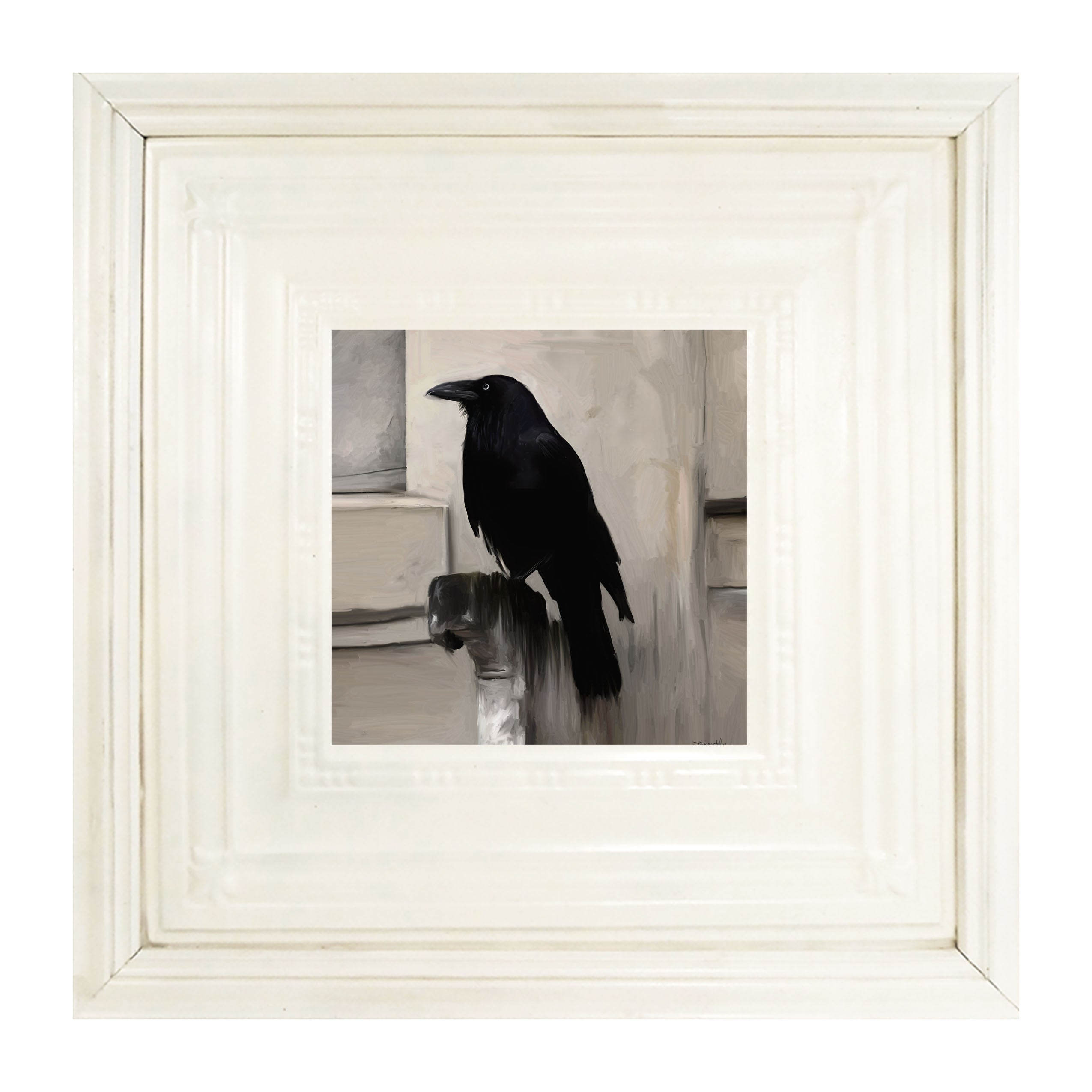 Perched Raven