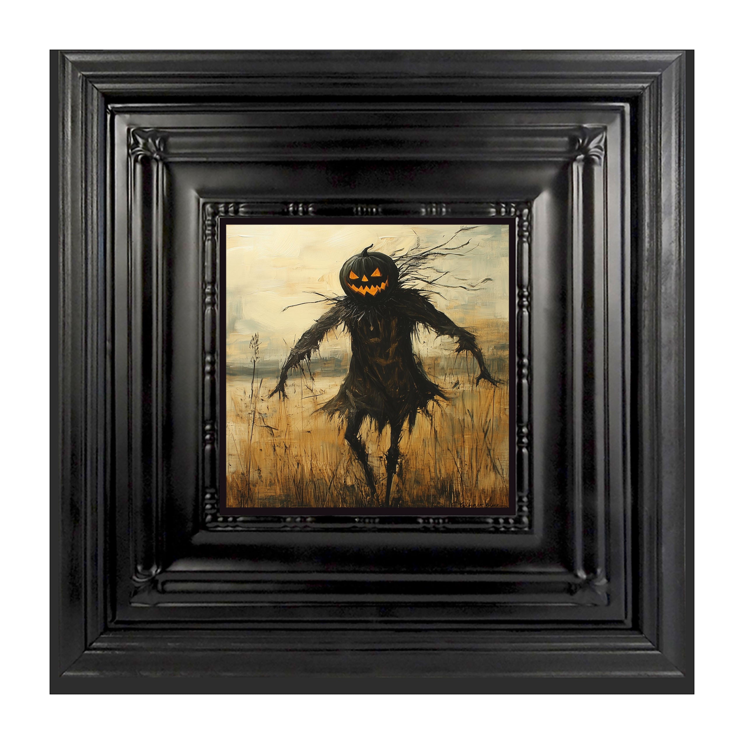 Scary Scarecrow in Field