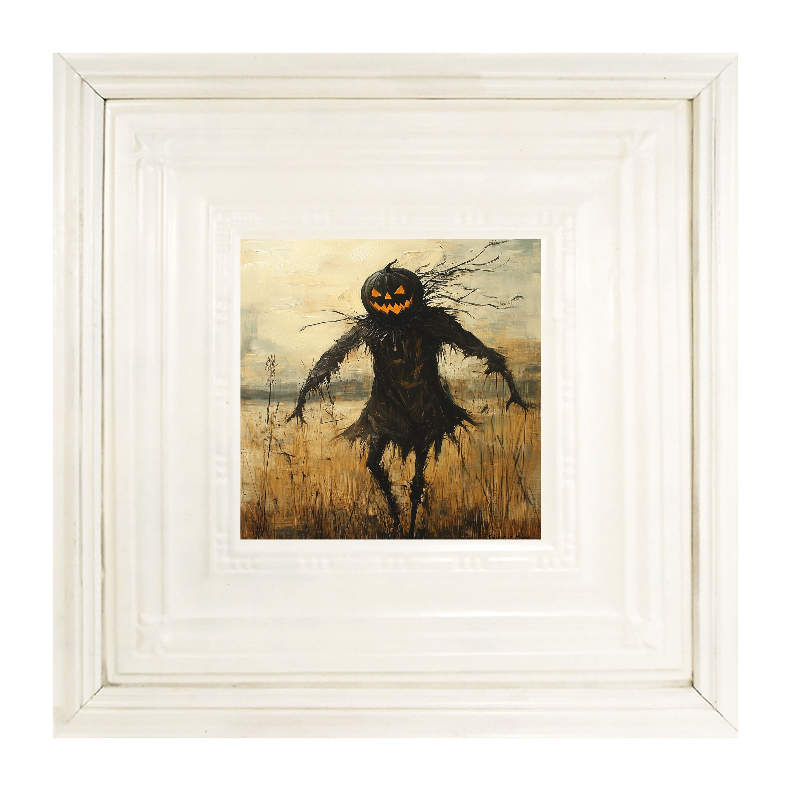 Scary Scarecrow in Field