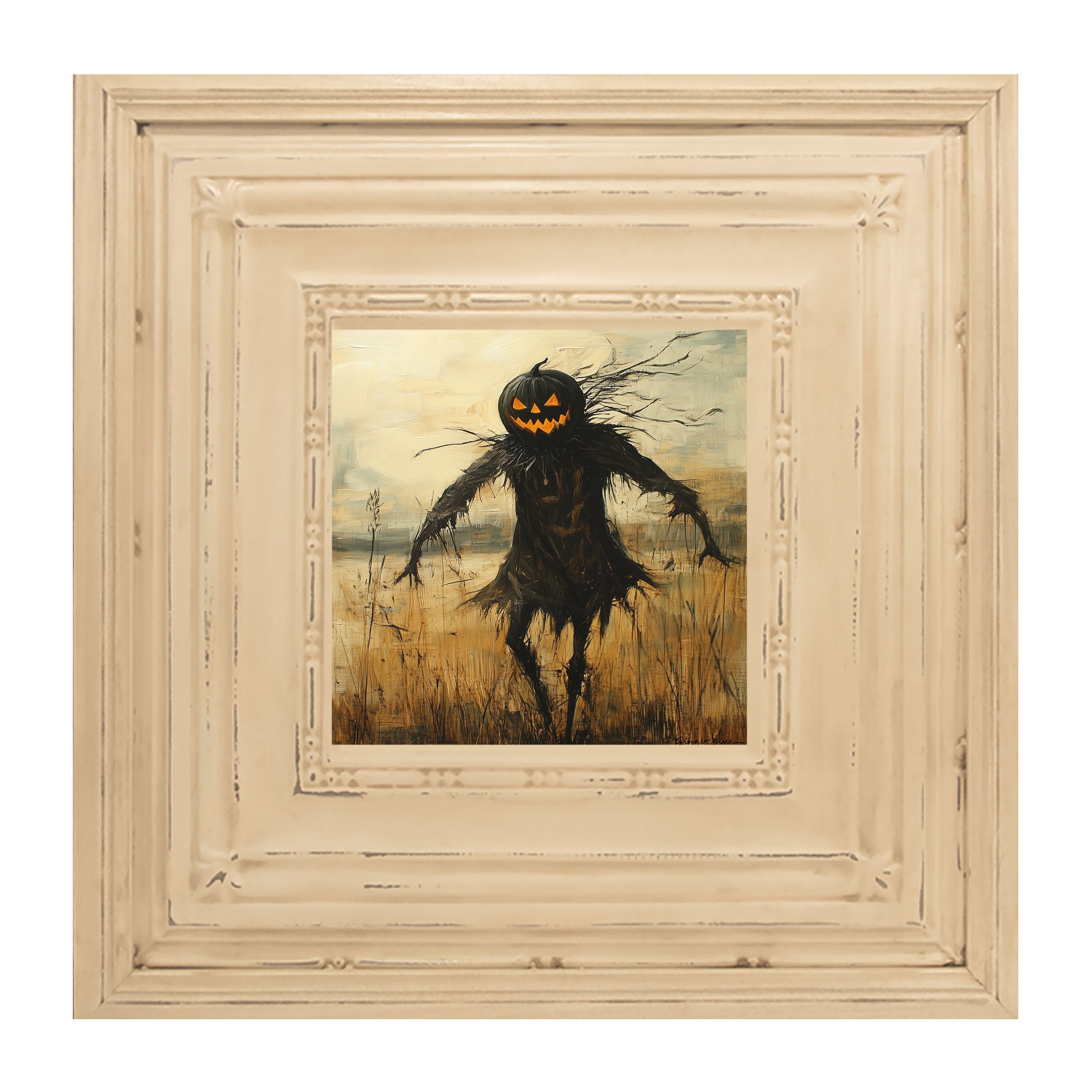 Scary Scarecrow in Field