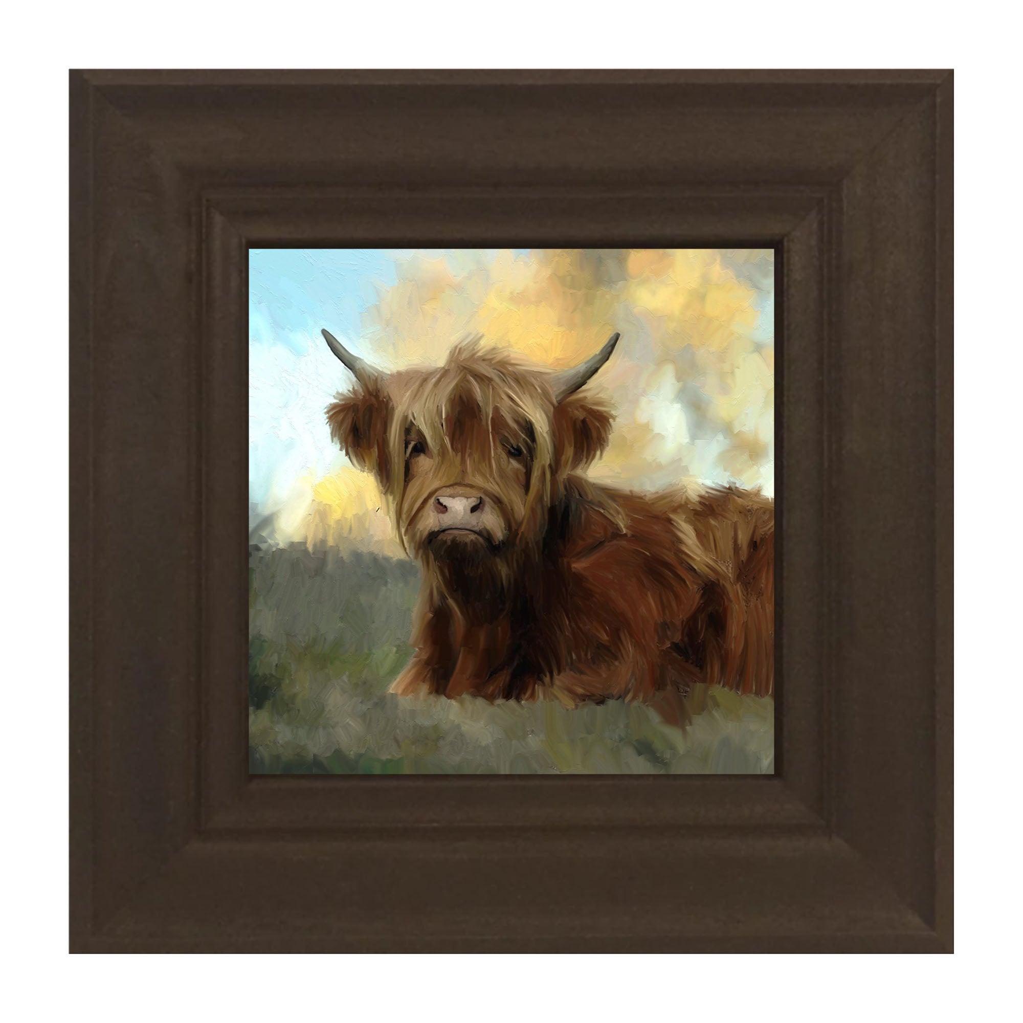 Springtime Highland cow