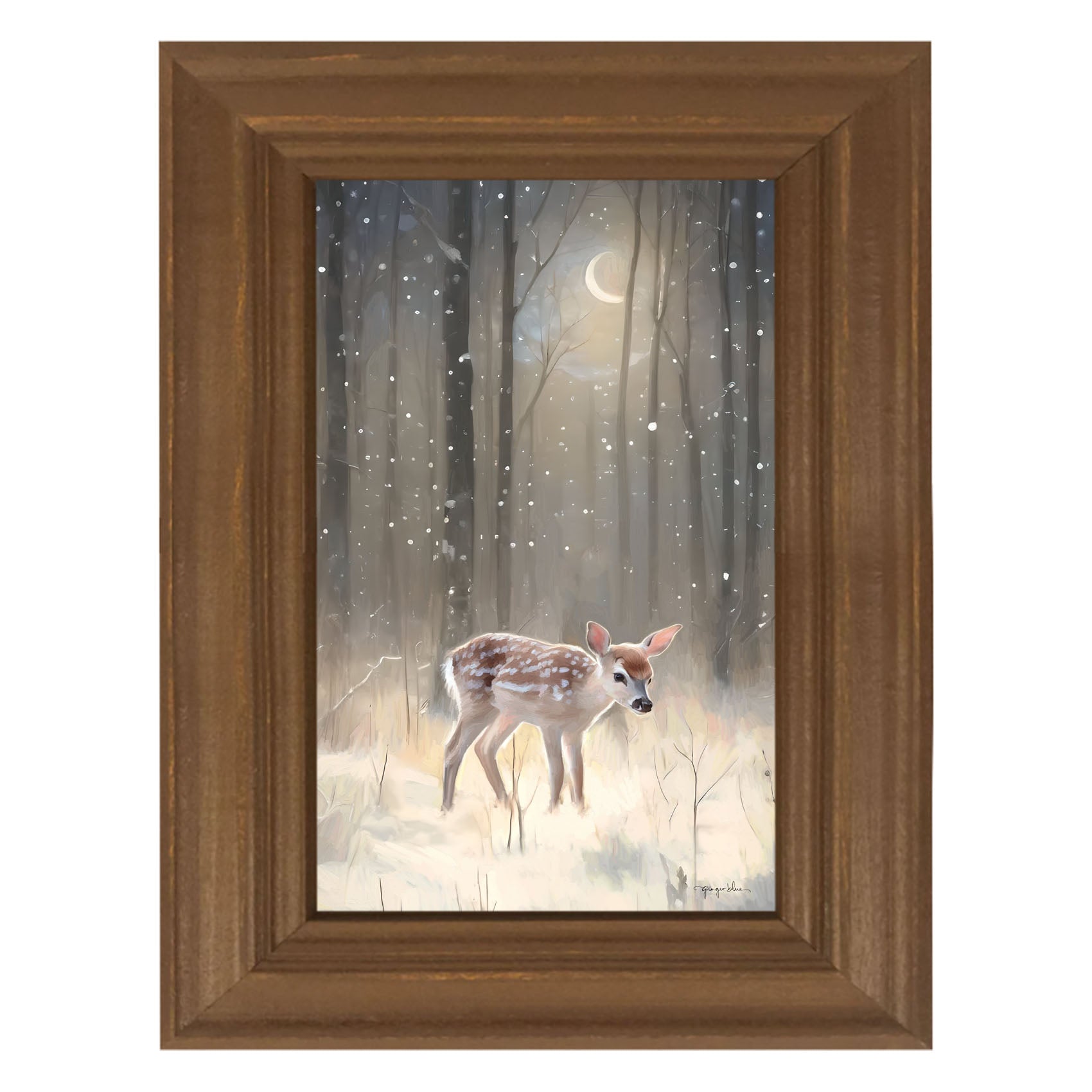 Snowy Deer