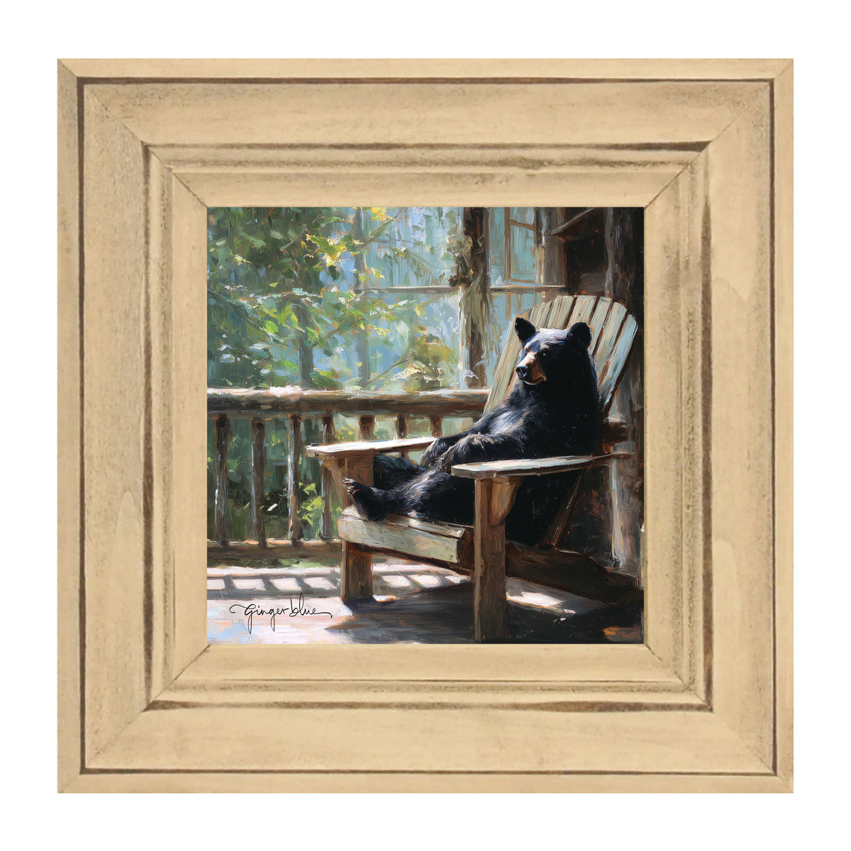 Bear Relaxing on Porch