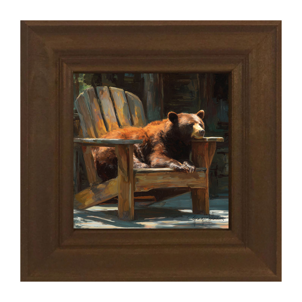 Bear Resting in Adirondack Chair