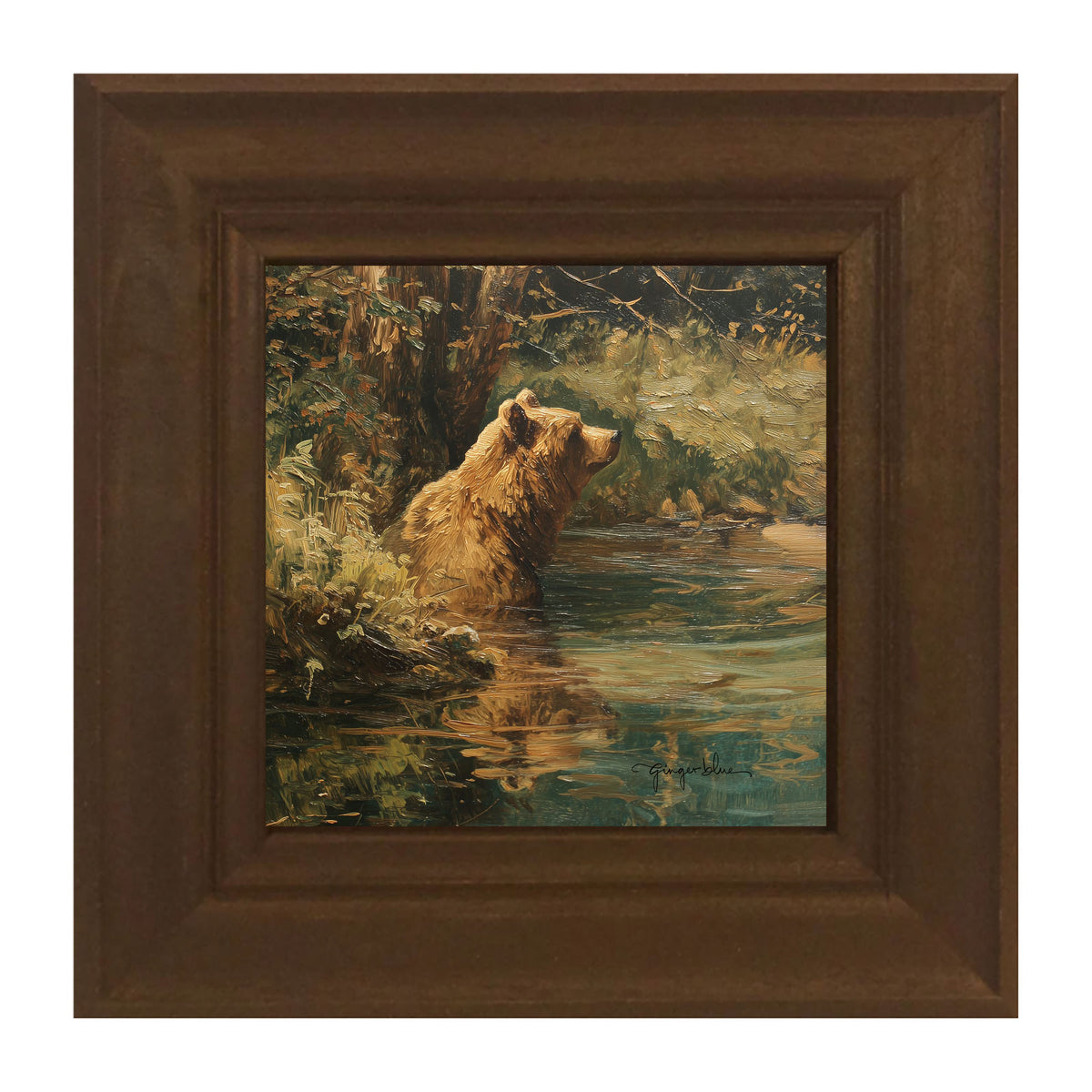 Brown Bear Relaxing in the Water