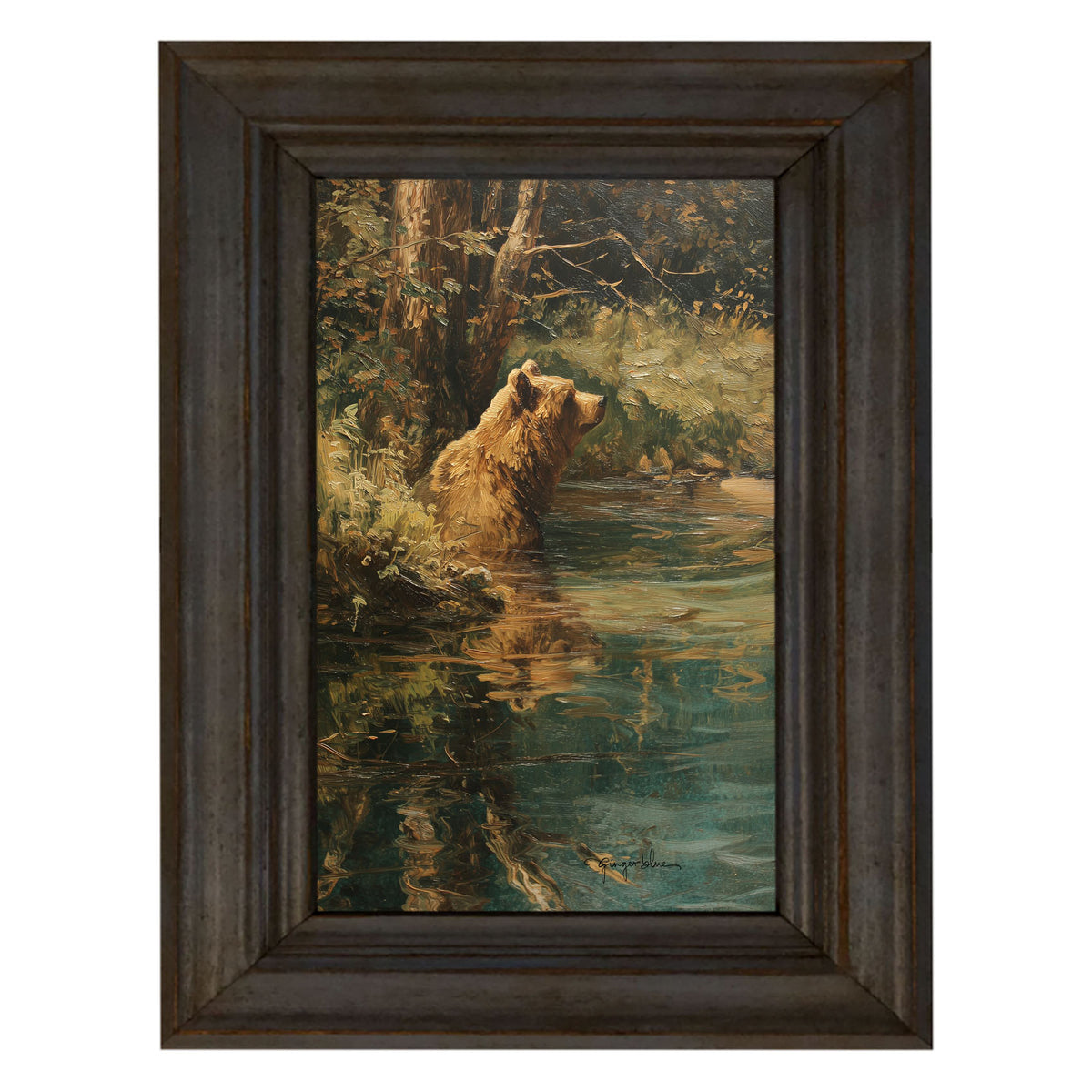 Brown Bear Relaxing in the Water