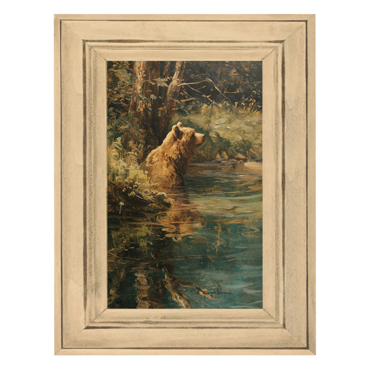 Brown Bear Relaxing in the Water