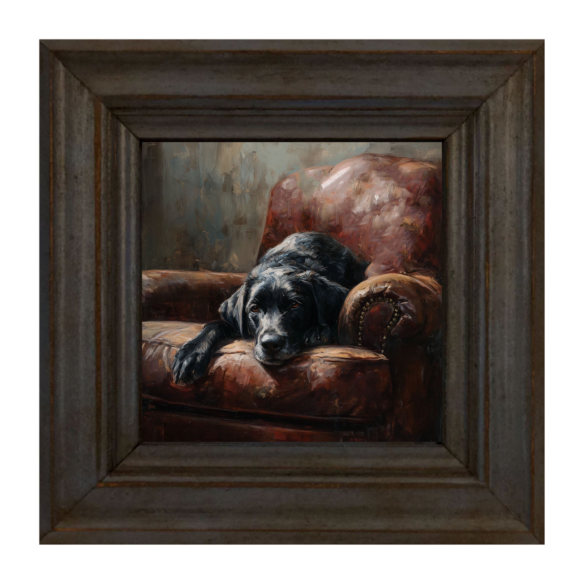 Armchair with Black Lab