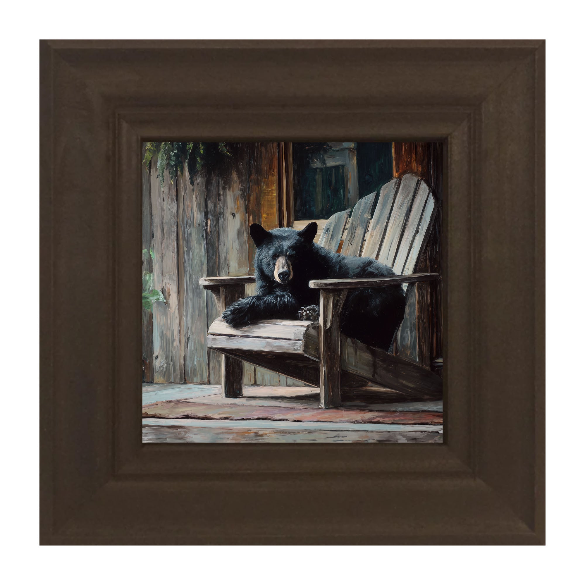 Adirondack Chair with Black Bear