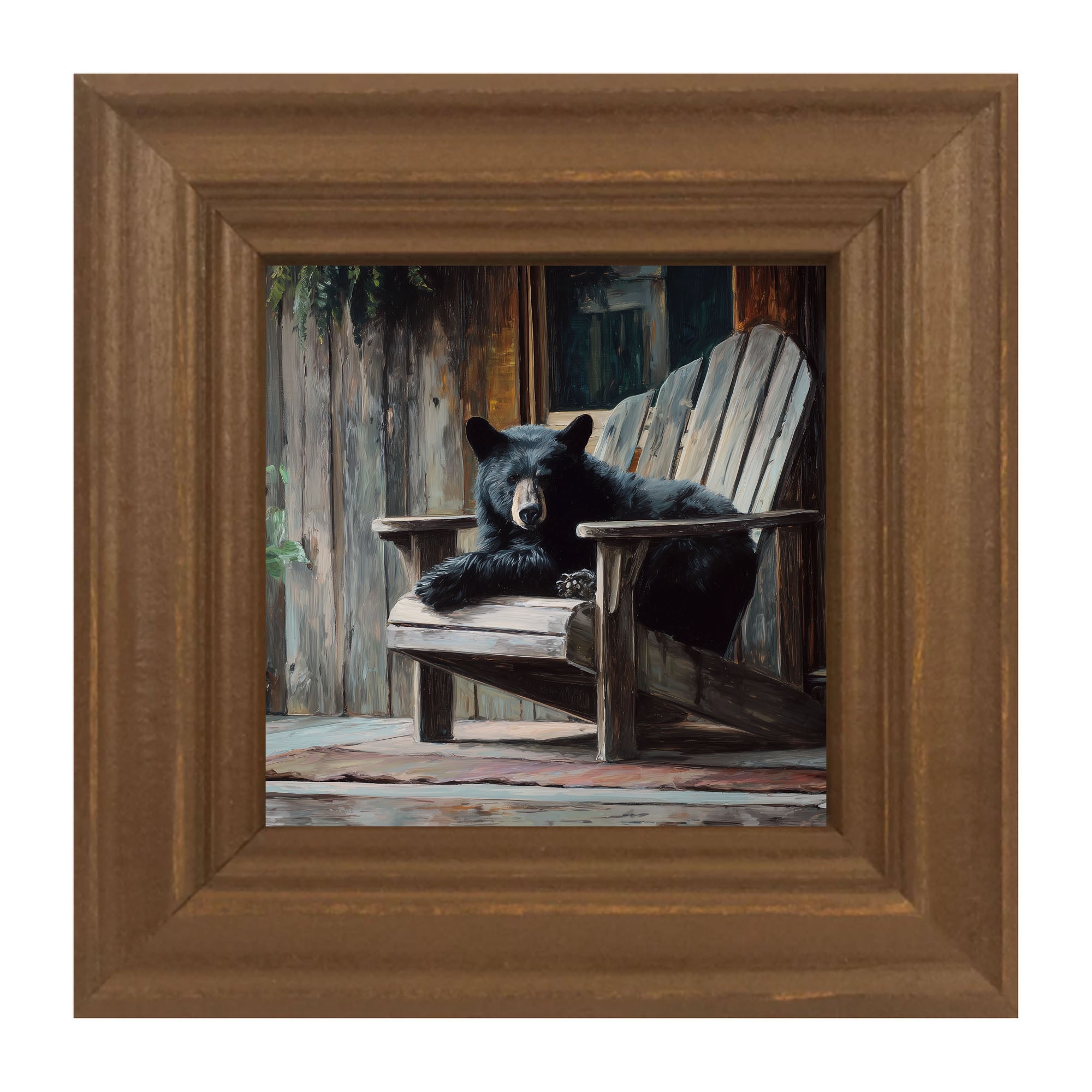 Adirondack Chair with Black Bear