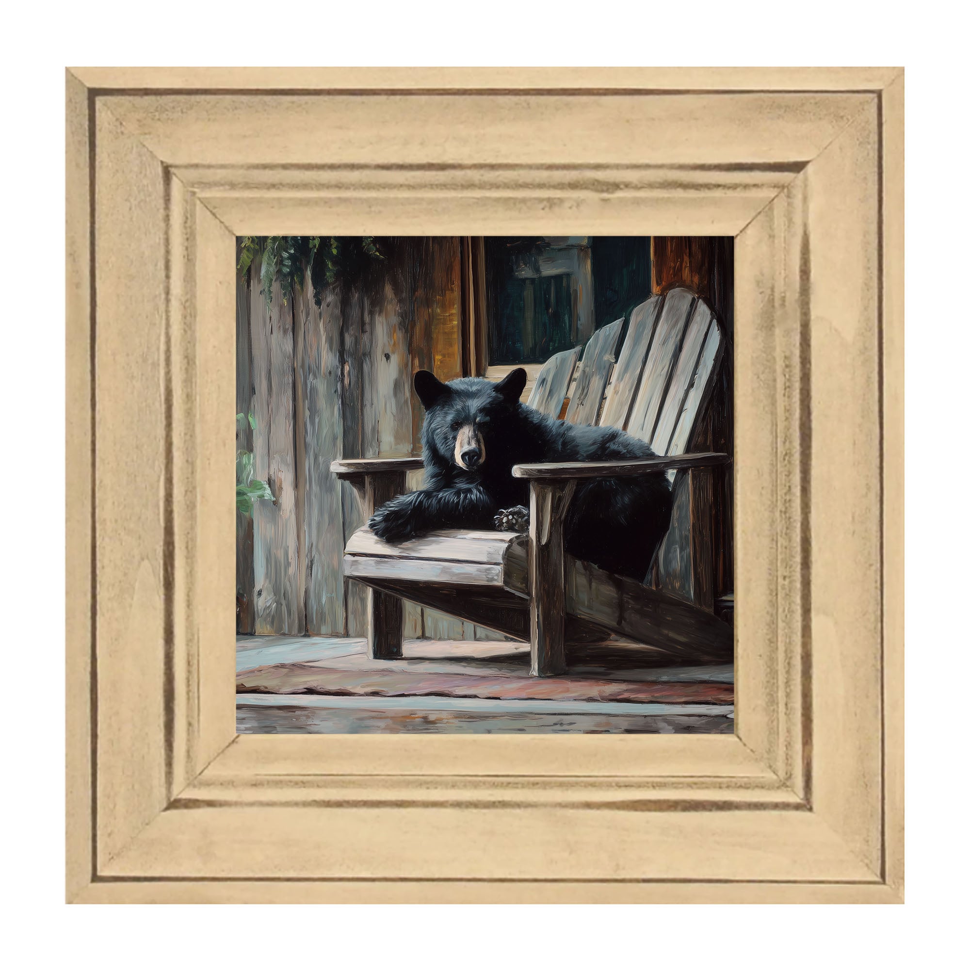 Adirondack Chair with Black Bear