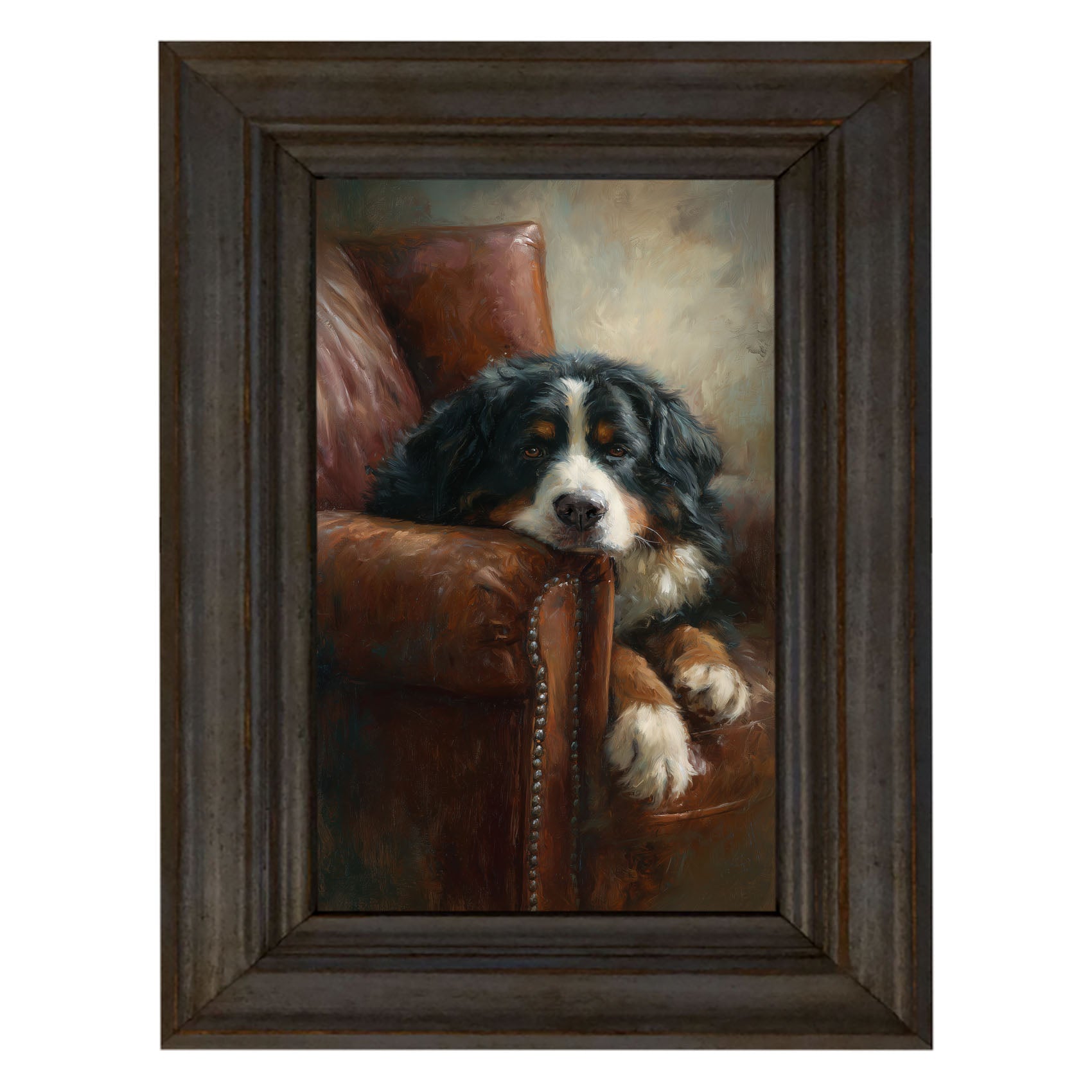 Armchair with Bernese Mountain Dog