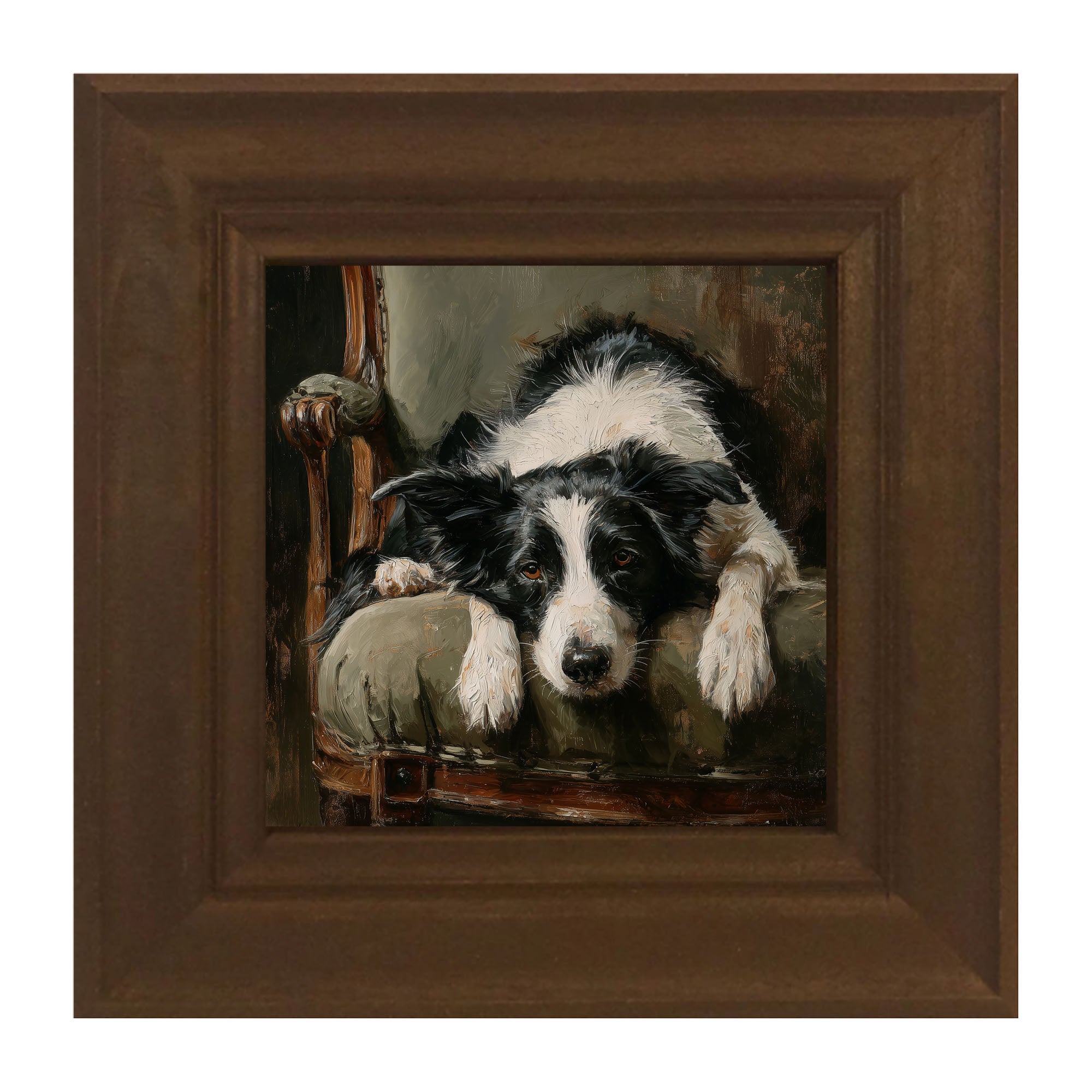 Armchair with Border Collie Dog